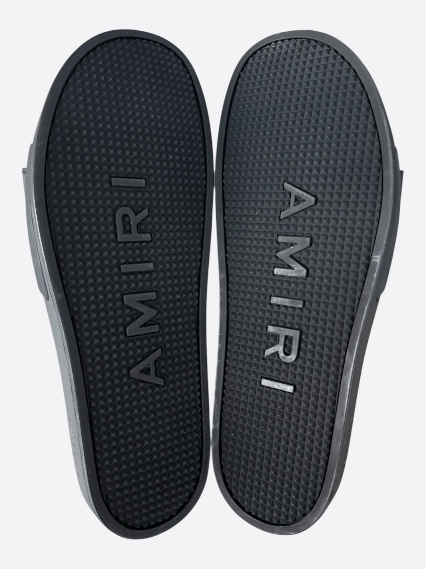 Amiri Black Logo Rubber Slides