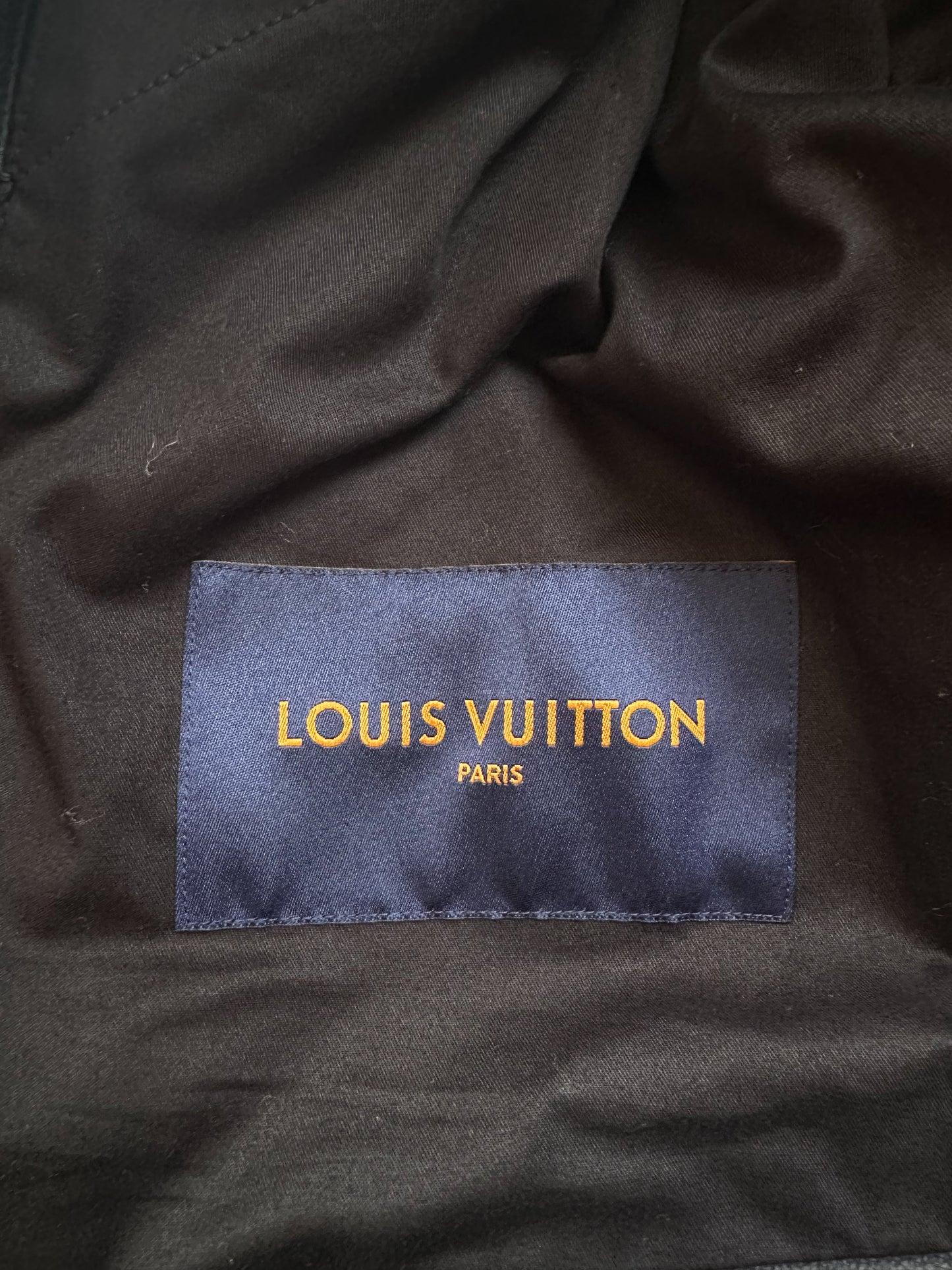 Louis Vuitton Black Embossed Monogram Leather Utility Jacket