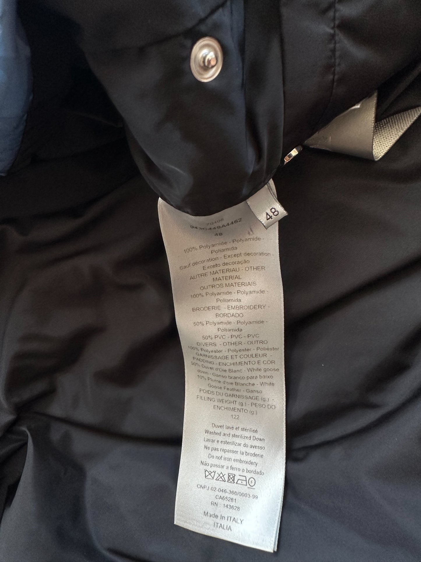 Dior Blue Oblique Puffer Jacket