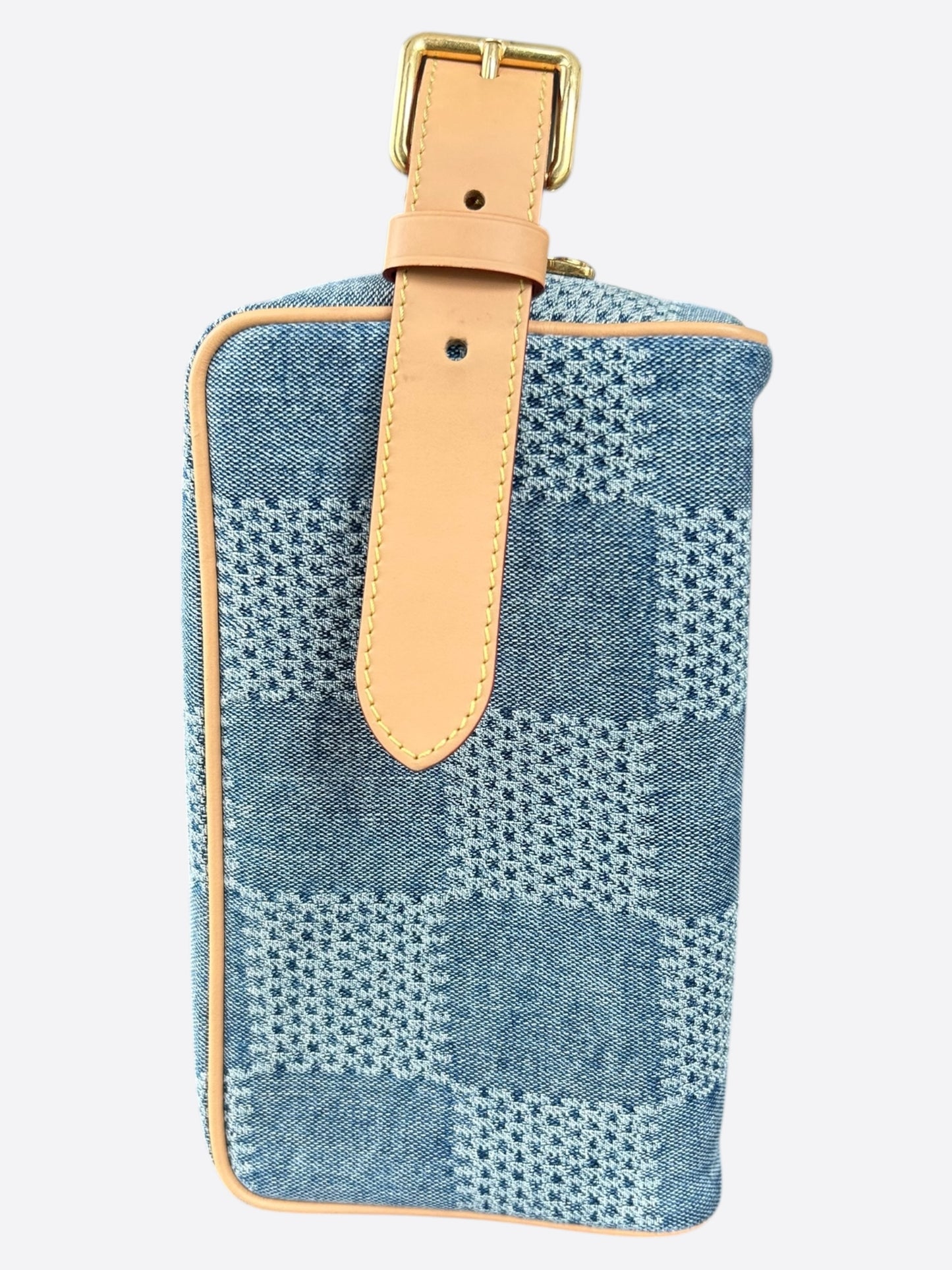 Louis Vuitton Blue Denim Damier Dopp Kit