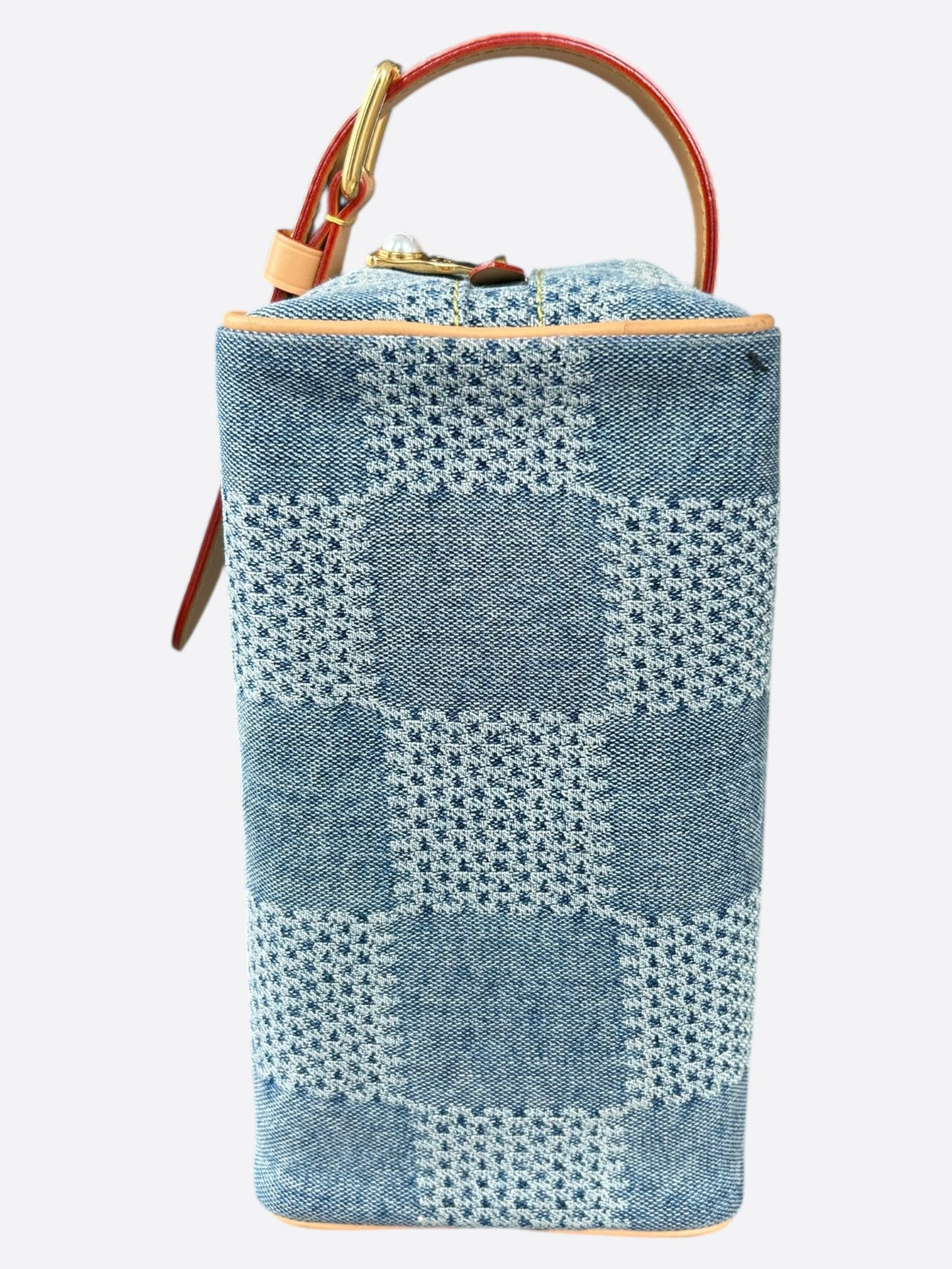 Louis Vuitton Blue Denim Damier Dopp Kit