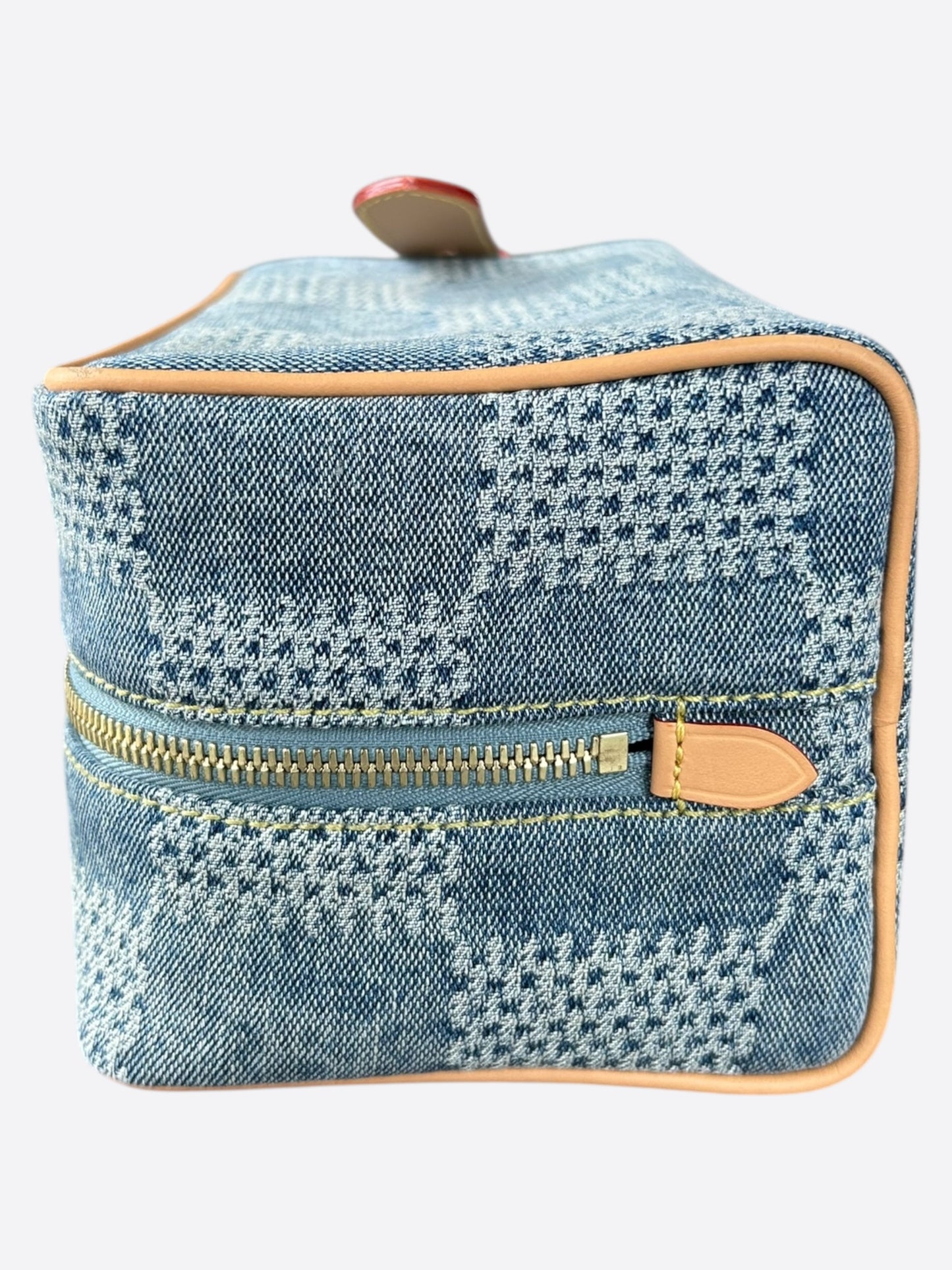 Louis Vuitton Blue Denim Damier Dopp Kit