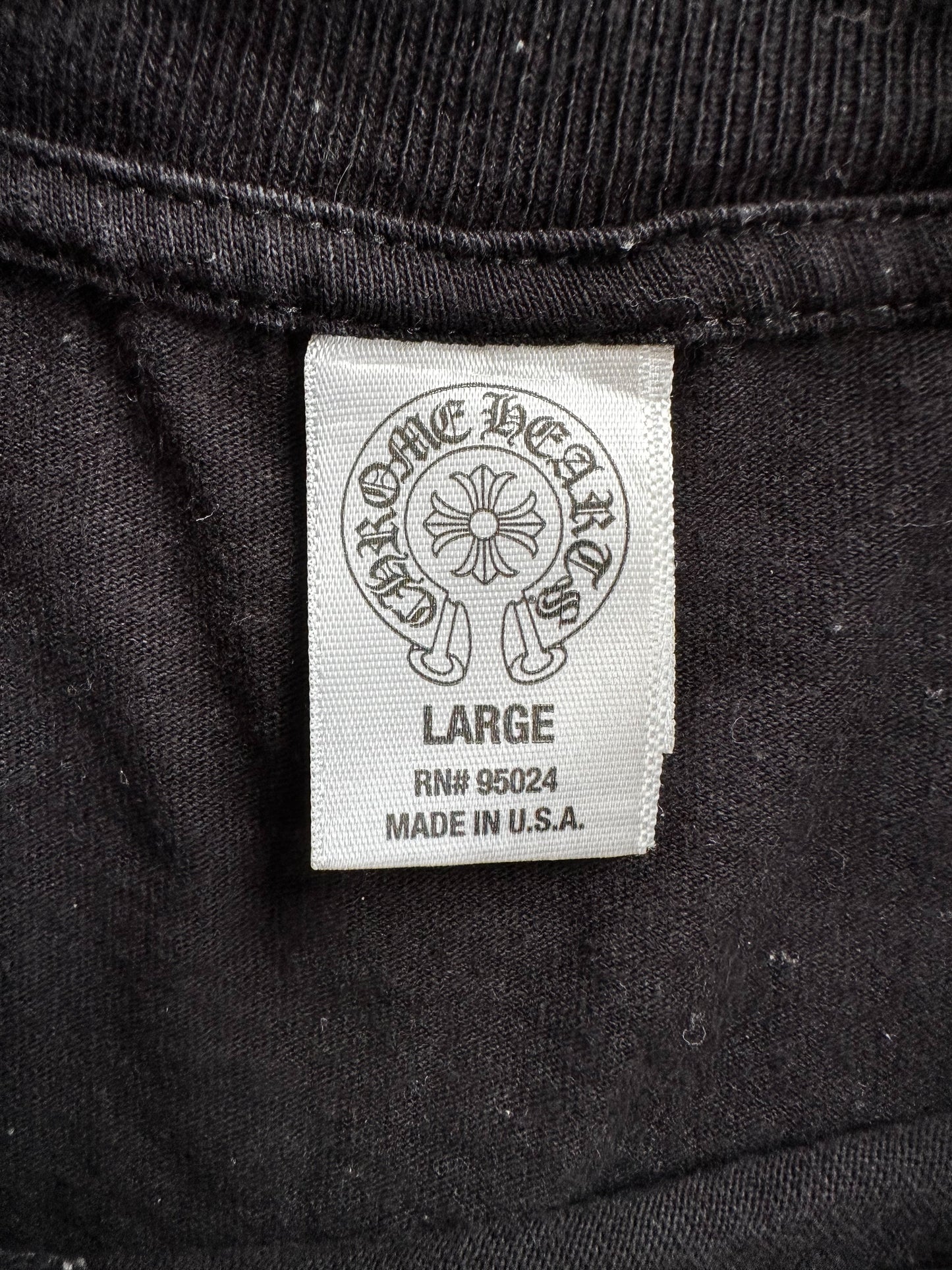 Chrome Hearts Black & Grey Cross Logo T-Shirt