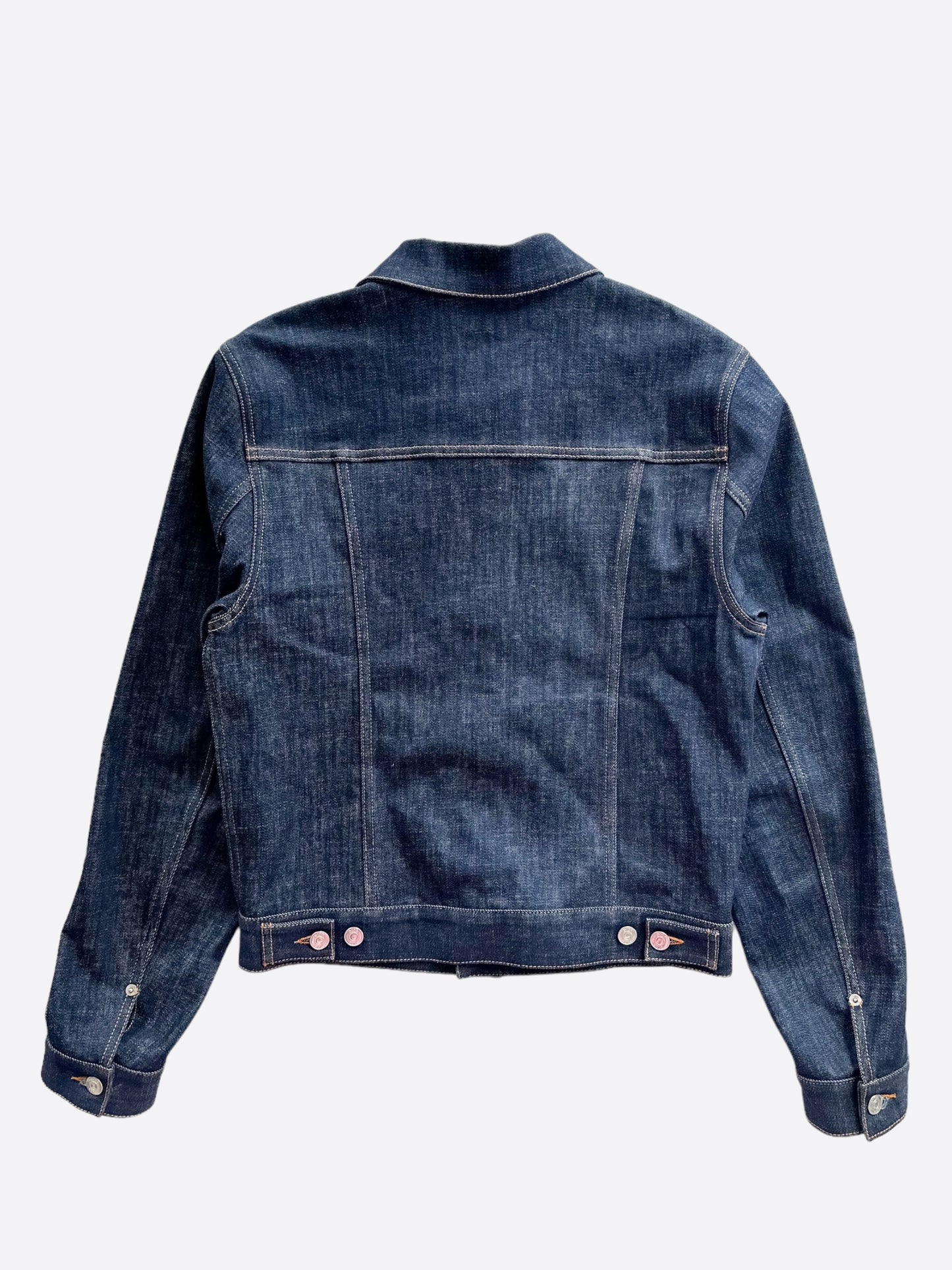 Dior Navy Blue Oblique Raw Denim Jacket