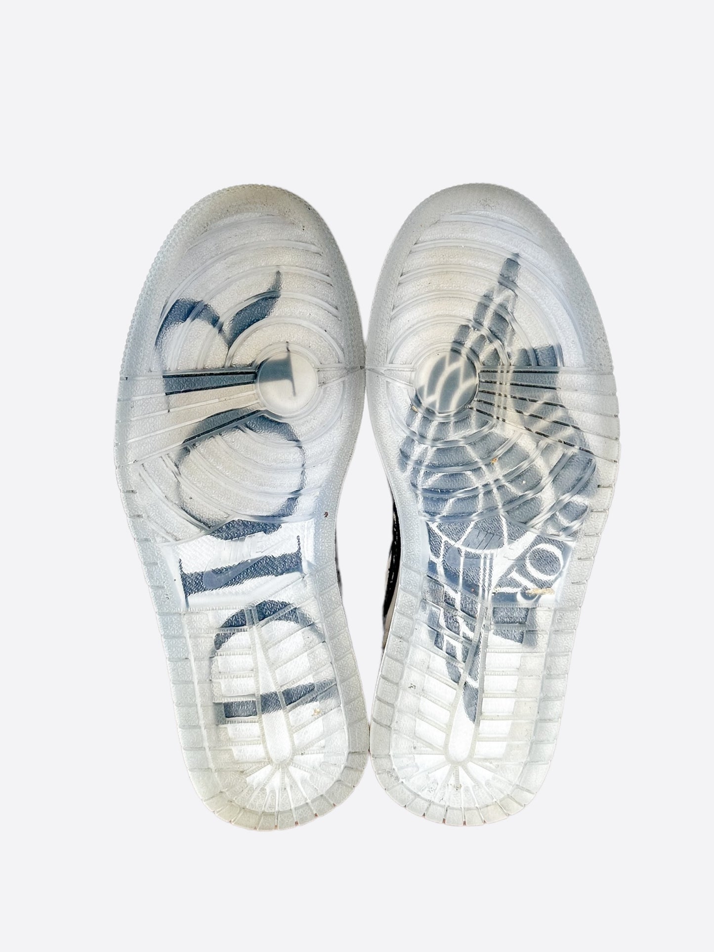 Dior Air Jordan Grey & White Oblique Low Top Sneakers