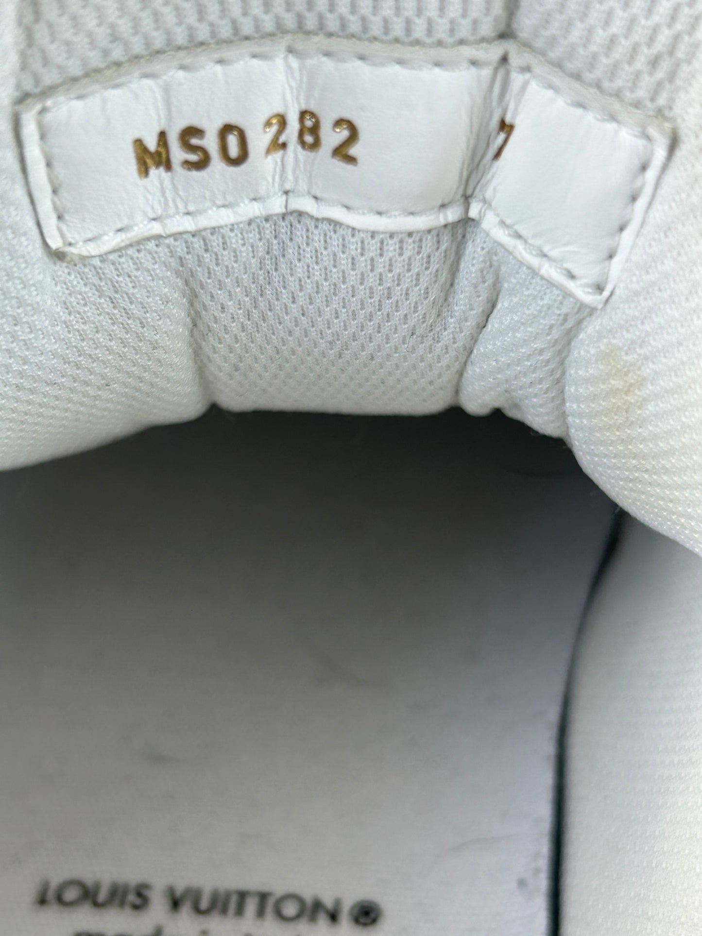 Louis Vuitton Black & White Denim Monogram Trainers