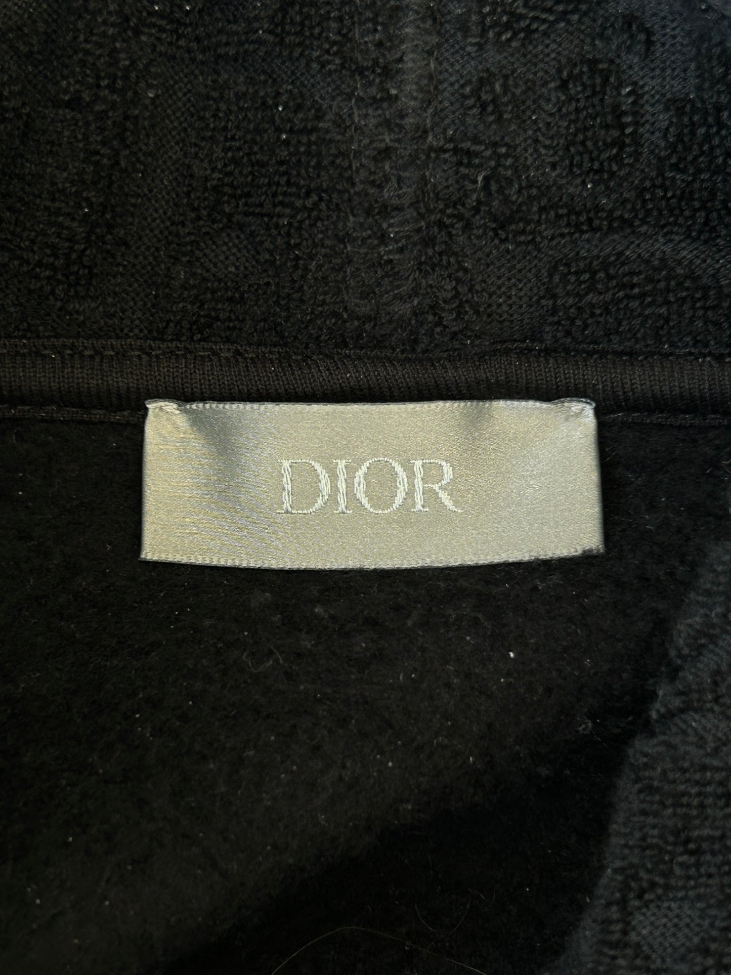 Dior Black Oblique Towel Hoodie