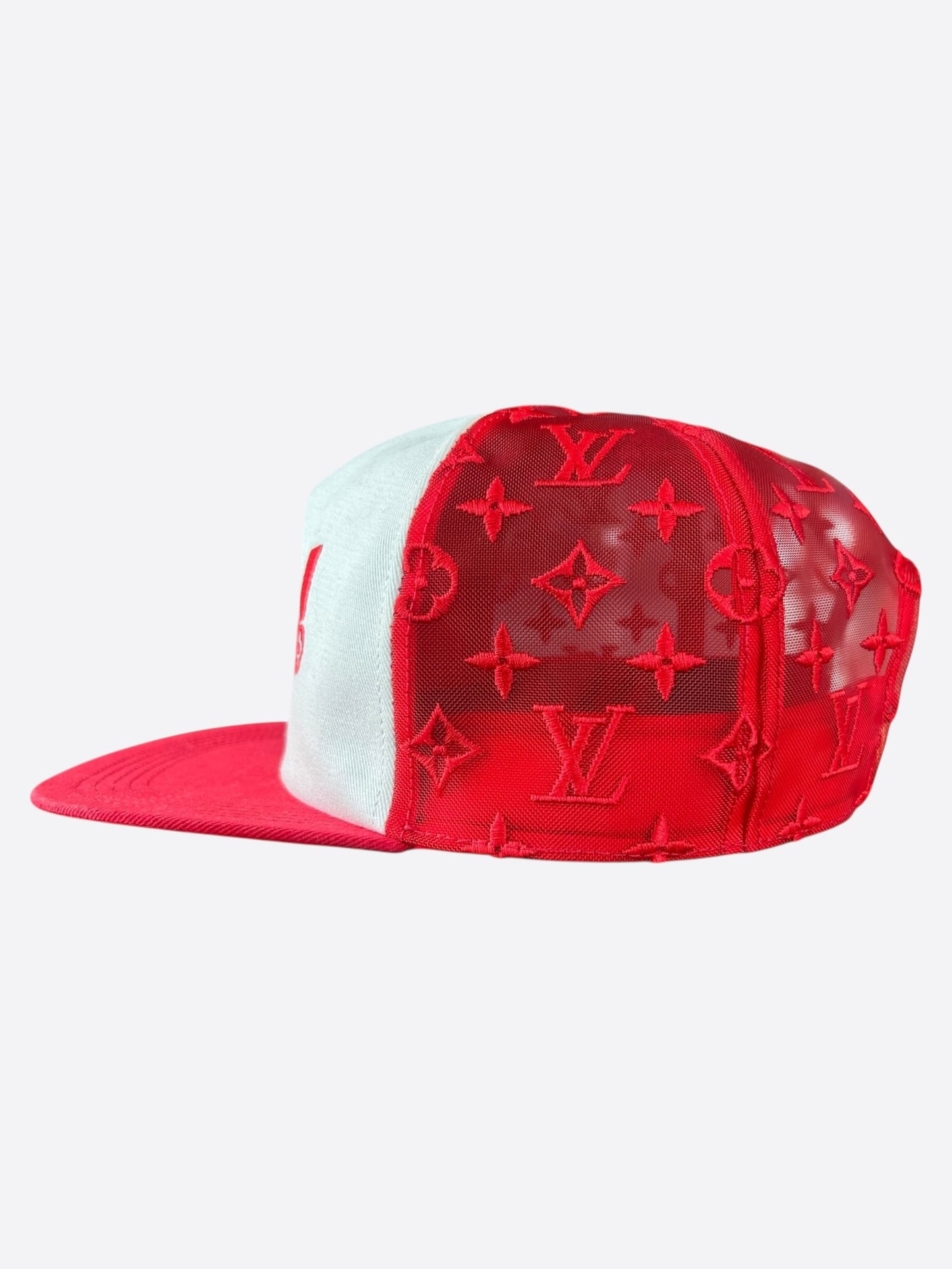 Louis Vuitton Soho Exclusive Red Everyday Logo Monogram Hat