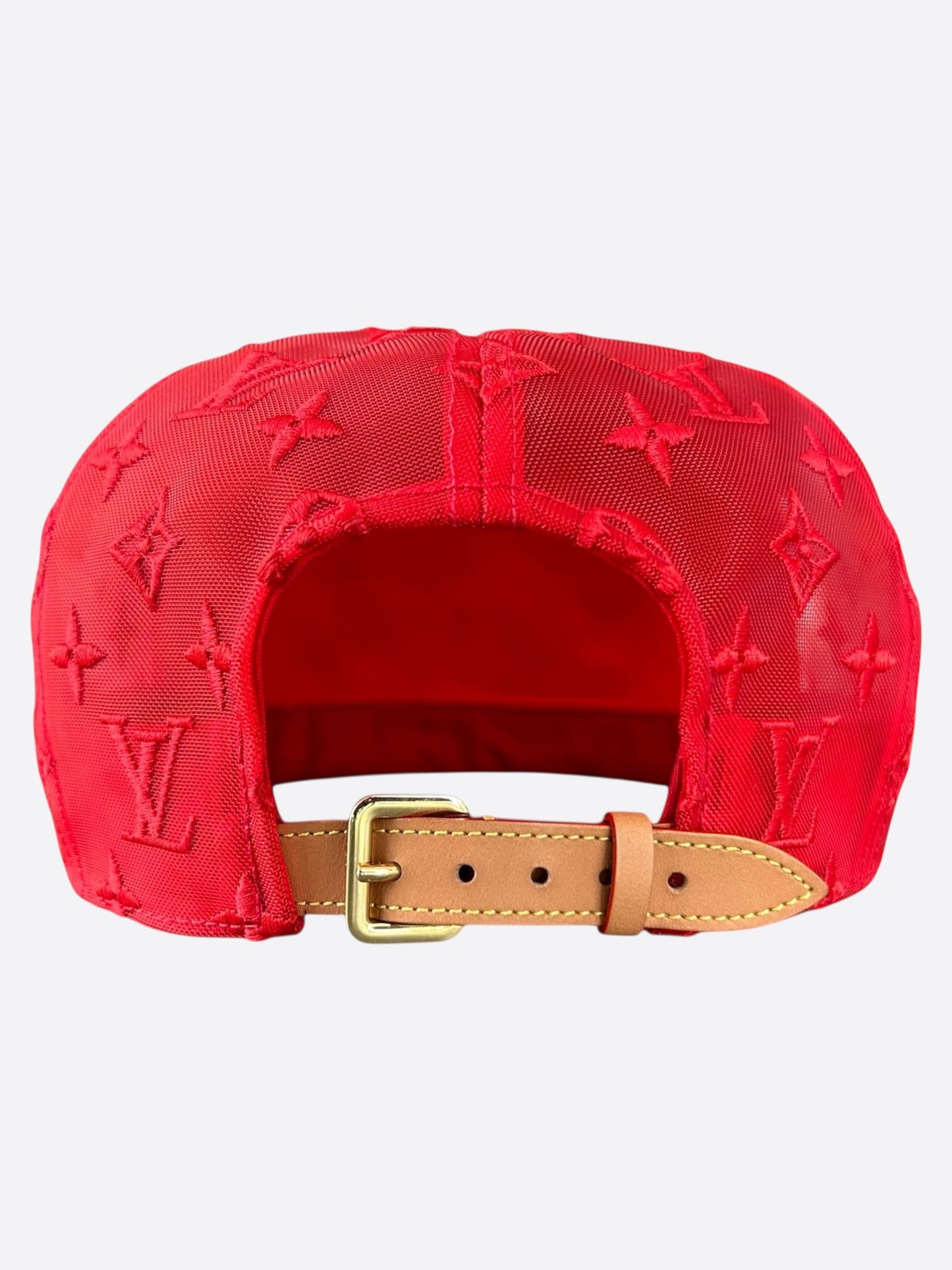 Louis Vuitton Soho Exclusive Red Everyday Logo Monogram Hat