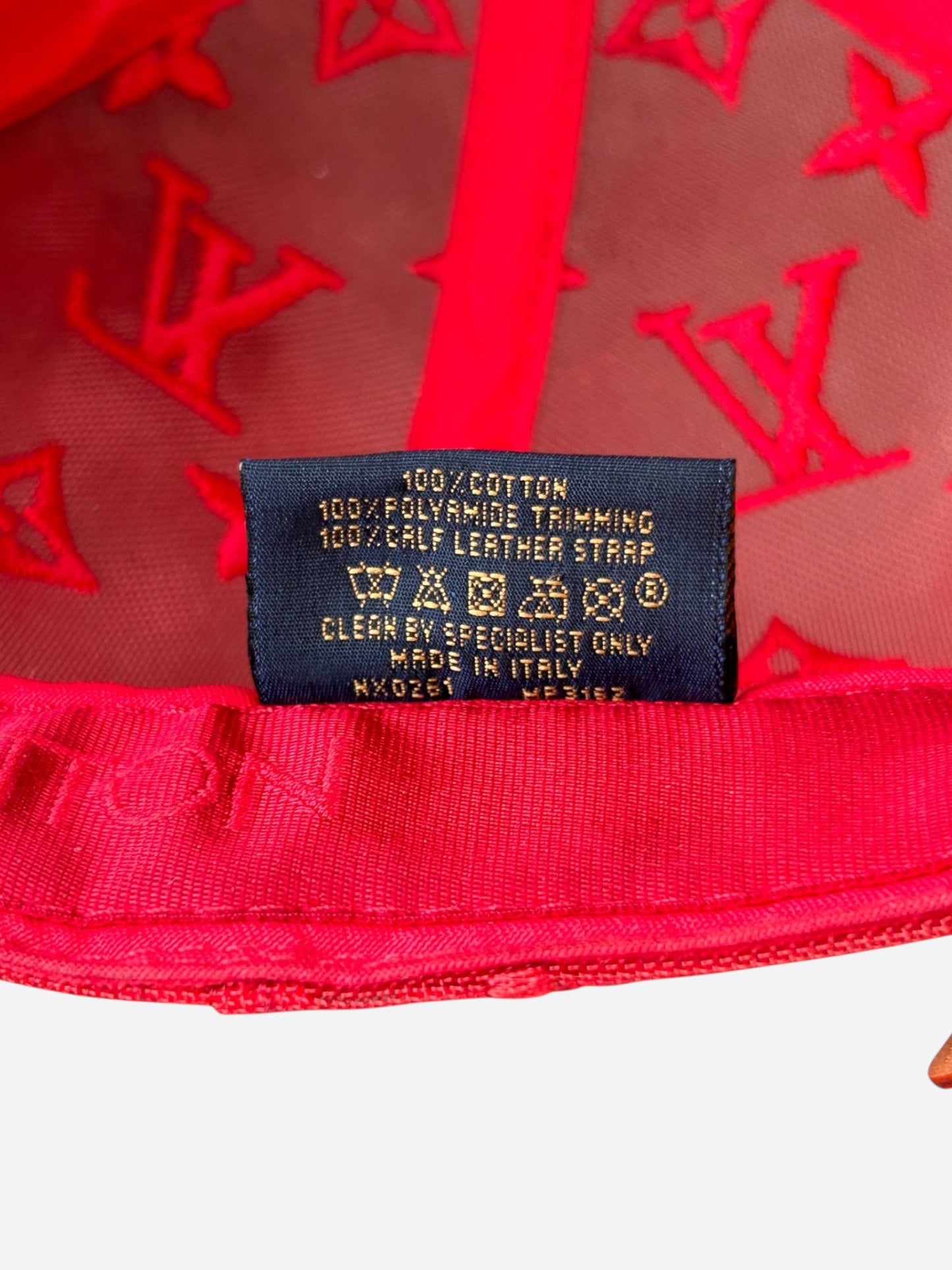 Louis Vuitton Soho Exclusive Red Everyday Logo Monogram Hat