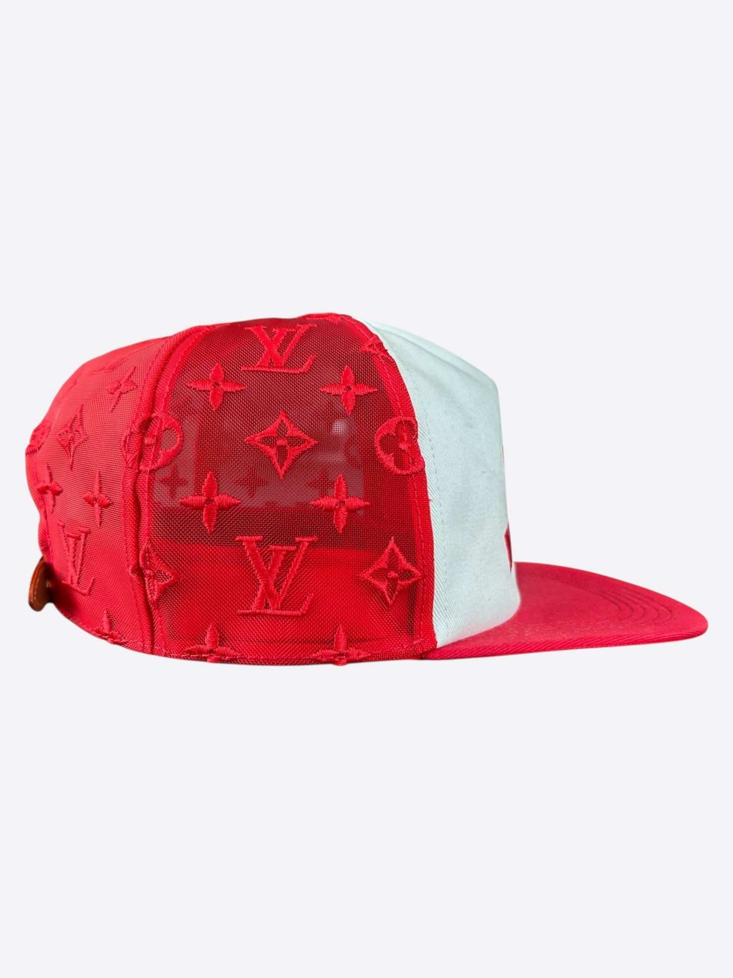 Louis Vuitton Soho Exclusive Red Everyday Logo Monogram Hat