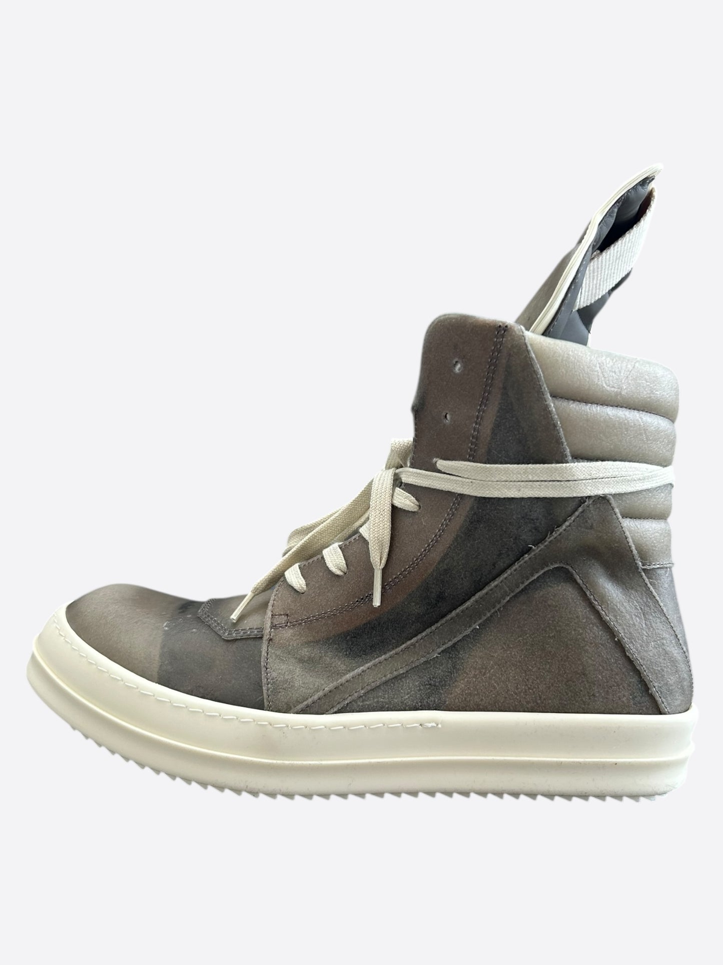 Rick Owens Dust Brown & White Geobaskets