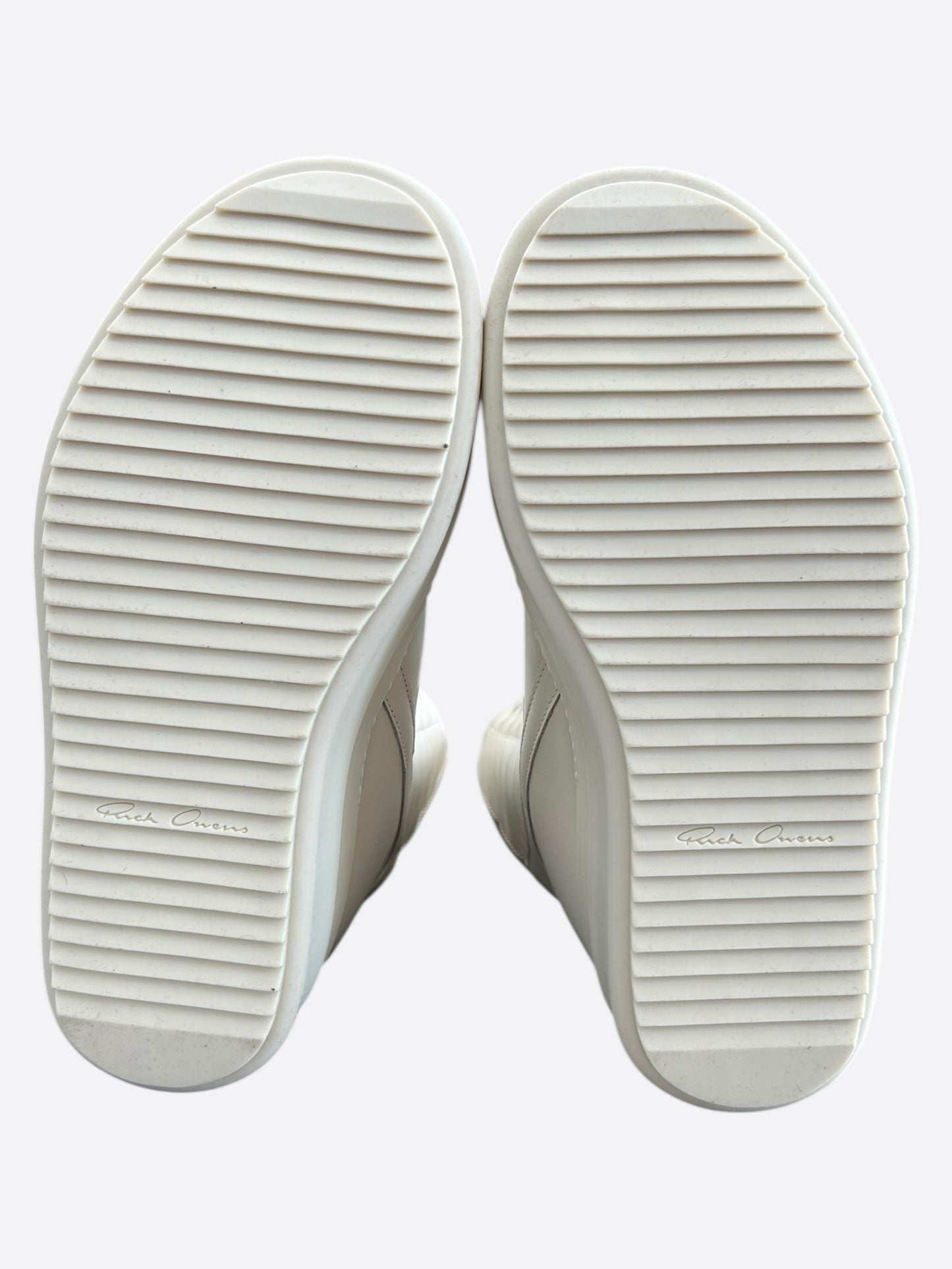 Rick Owens White Mega Geobaskets