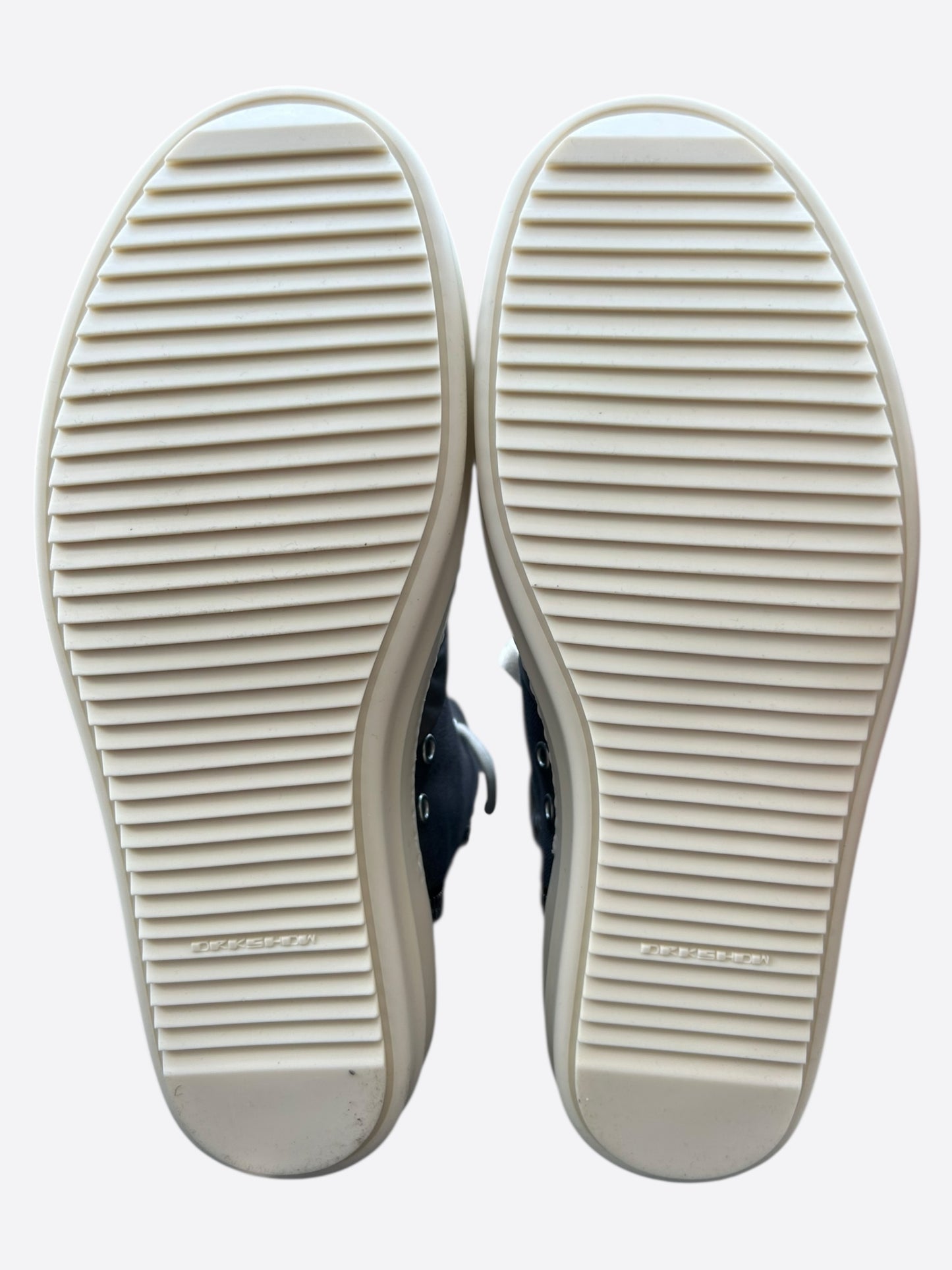 Rick Owens Black & White Hustler High Top Sneakers