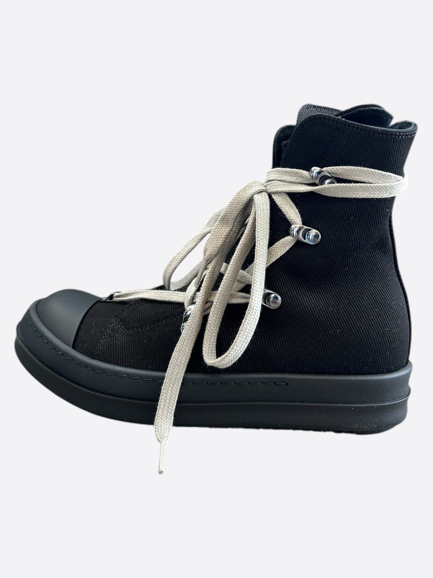 Rick Owens Black Hexagram Women's High Top Sneakers