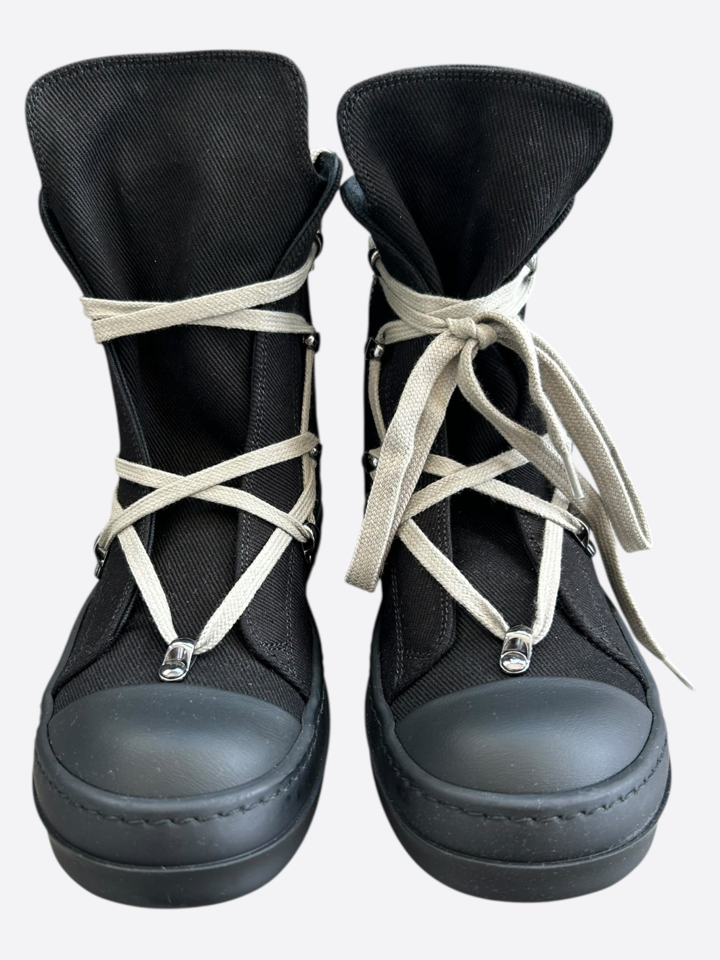 Rick Owens Black Hexagram Women's High Top Sneakers
