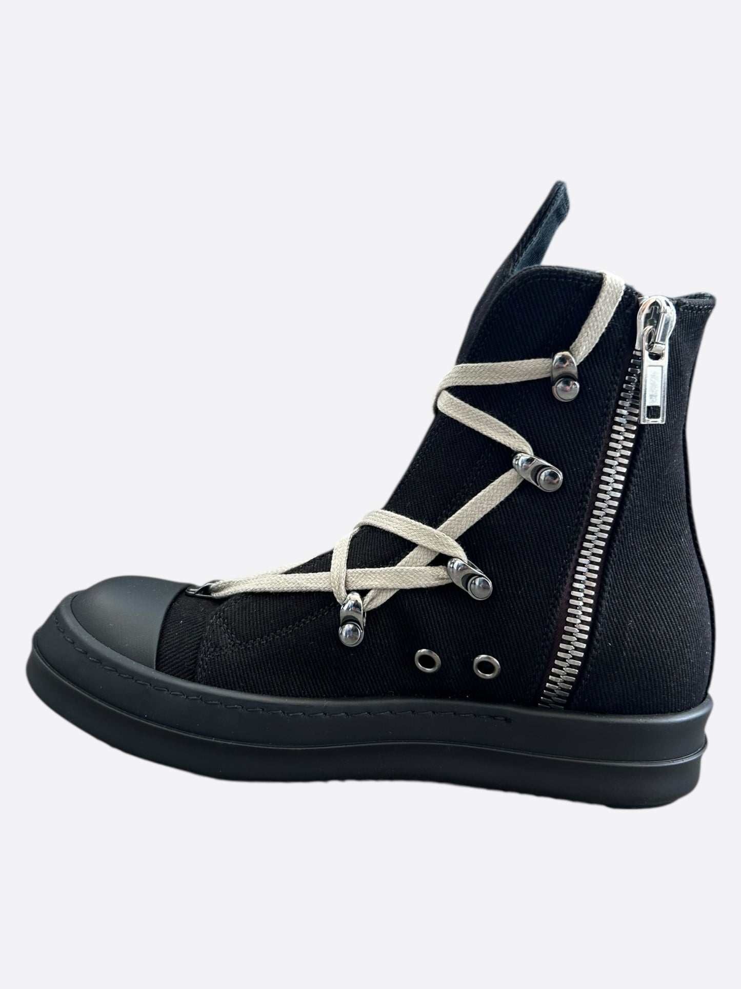 Rick Owens Black Hexagram Women's High Top Sneakers