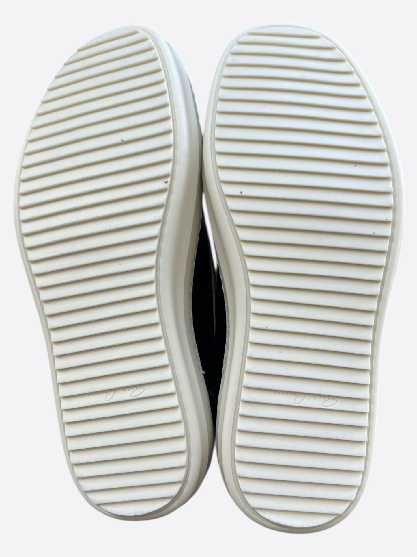 Rick Owens Black & White Leather Vintage Women's Low Top Sneakers