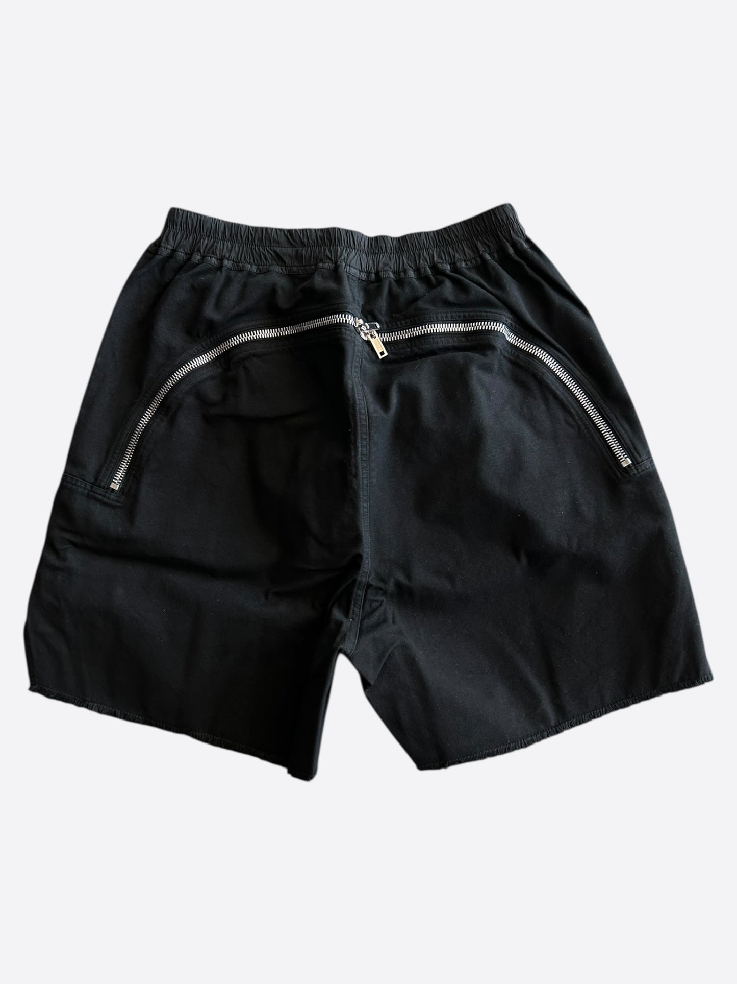 Rick Owens Black Back Zipper Shorts