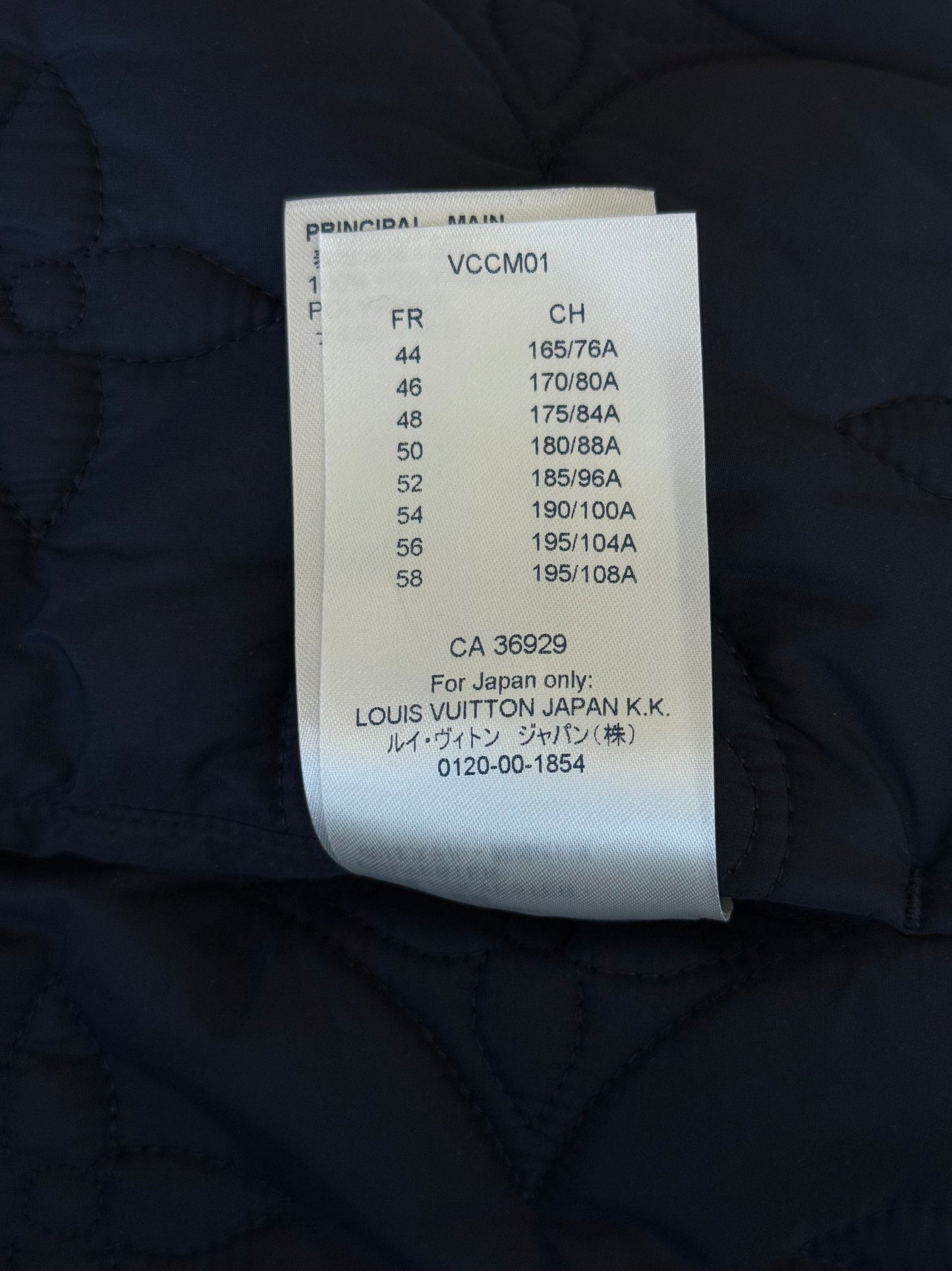 Louis Vuitton Navy Monogram Padded Jacket