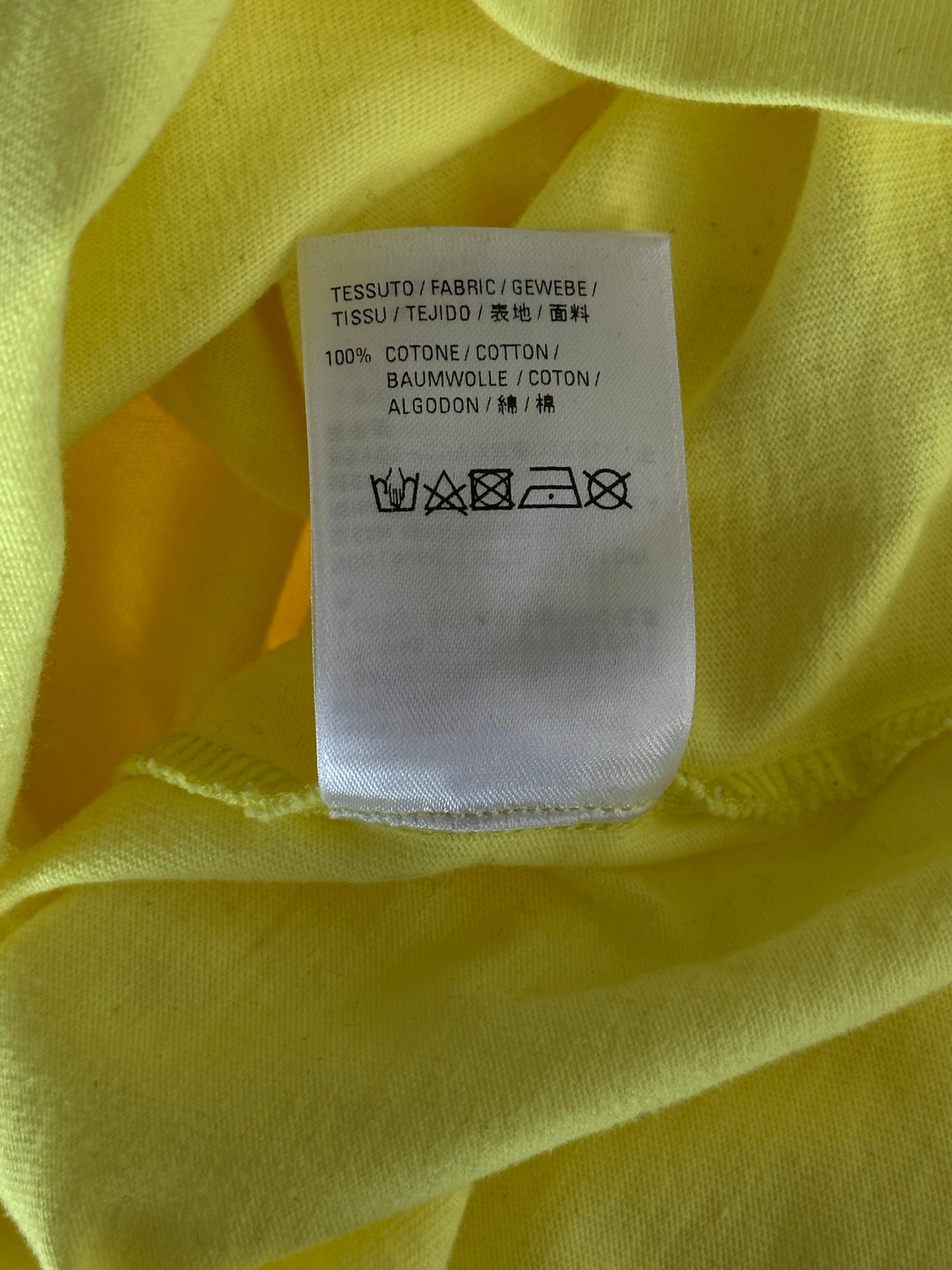 Balenciaga Yellow & Black Crew Logo T-Shirt