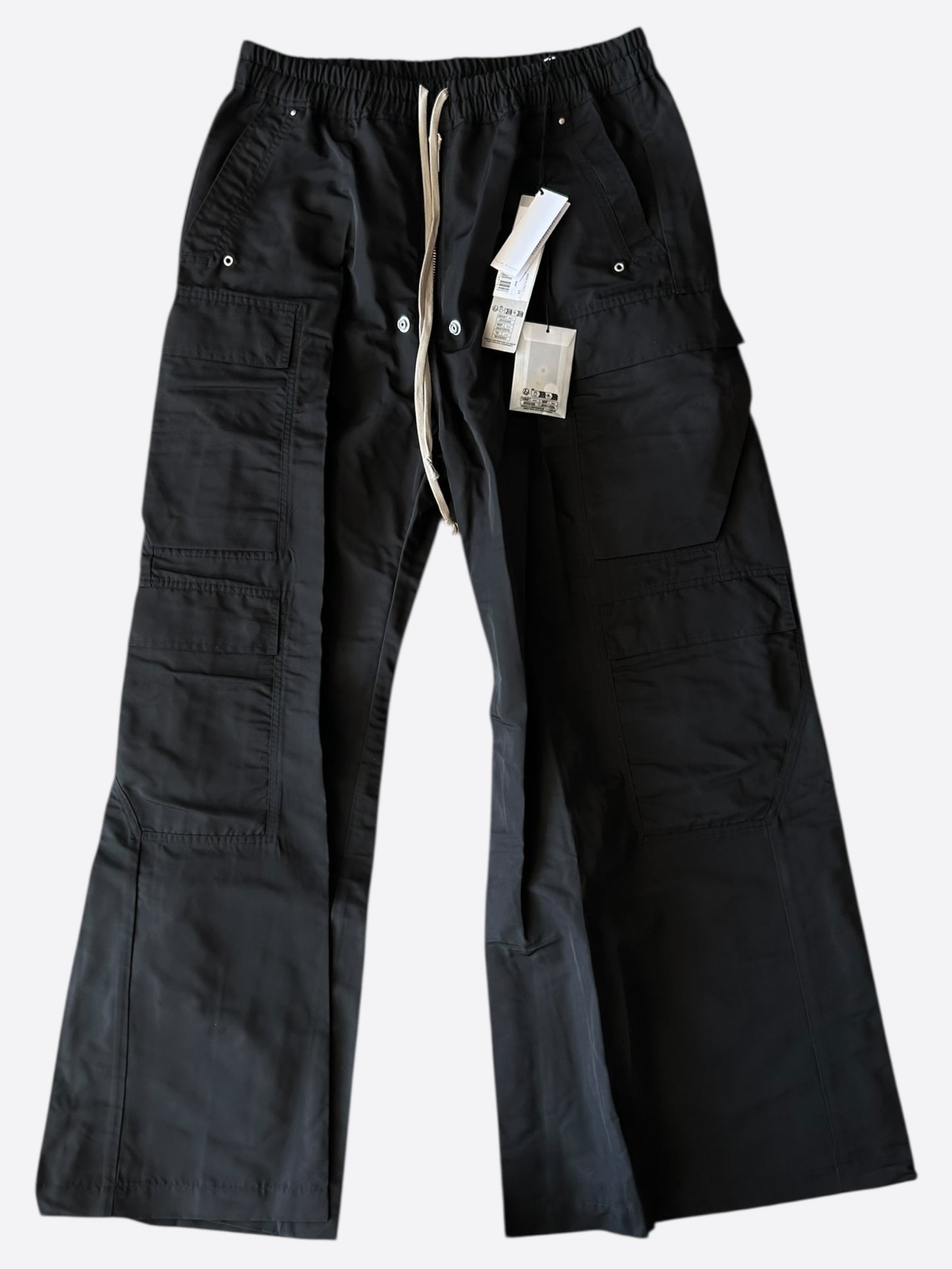 Rick Owens Black Cargo Bela Wide Pants