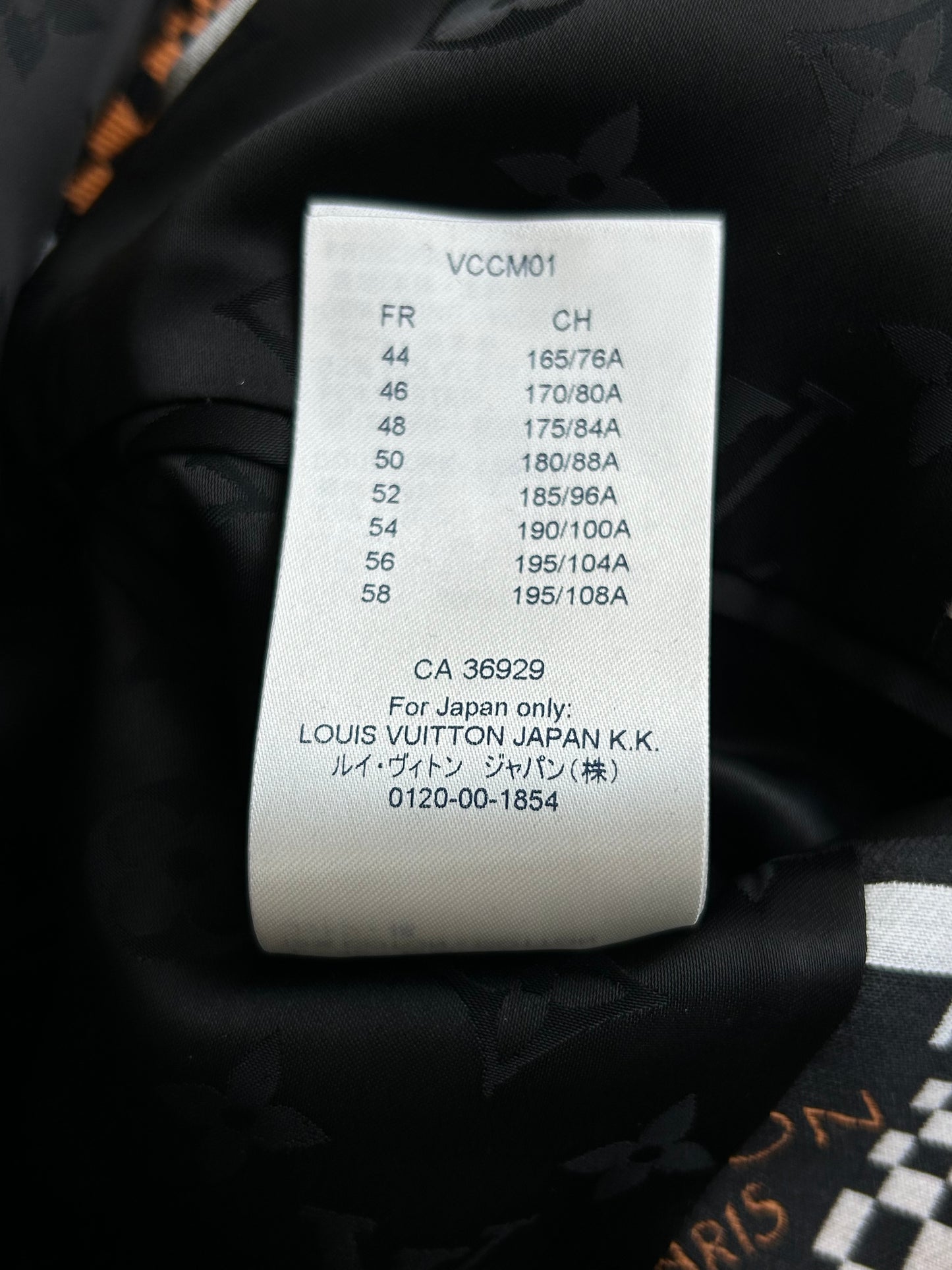 Louis Vuitton Black & White Distorted Damier Peacoat