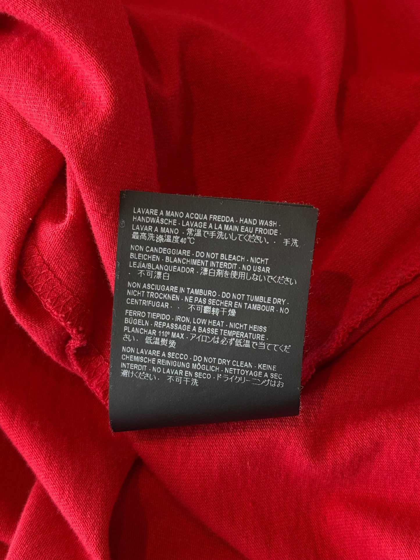 Balenciaga Red & Black Logo T-Shirt