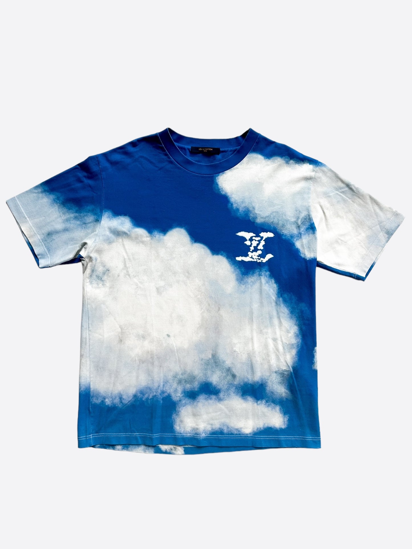 Louis Vuitton Blue & White Cloud Logo T-Shirt