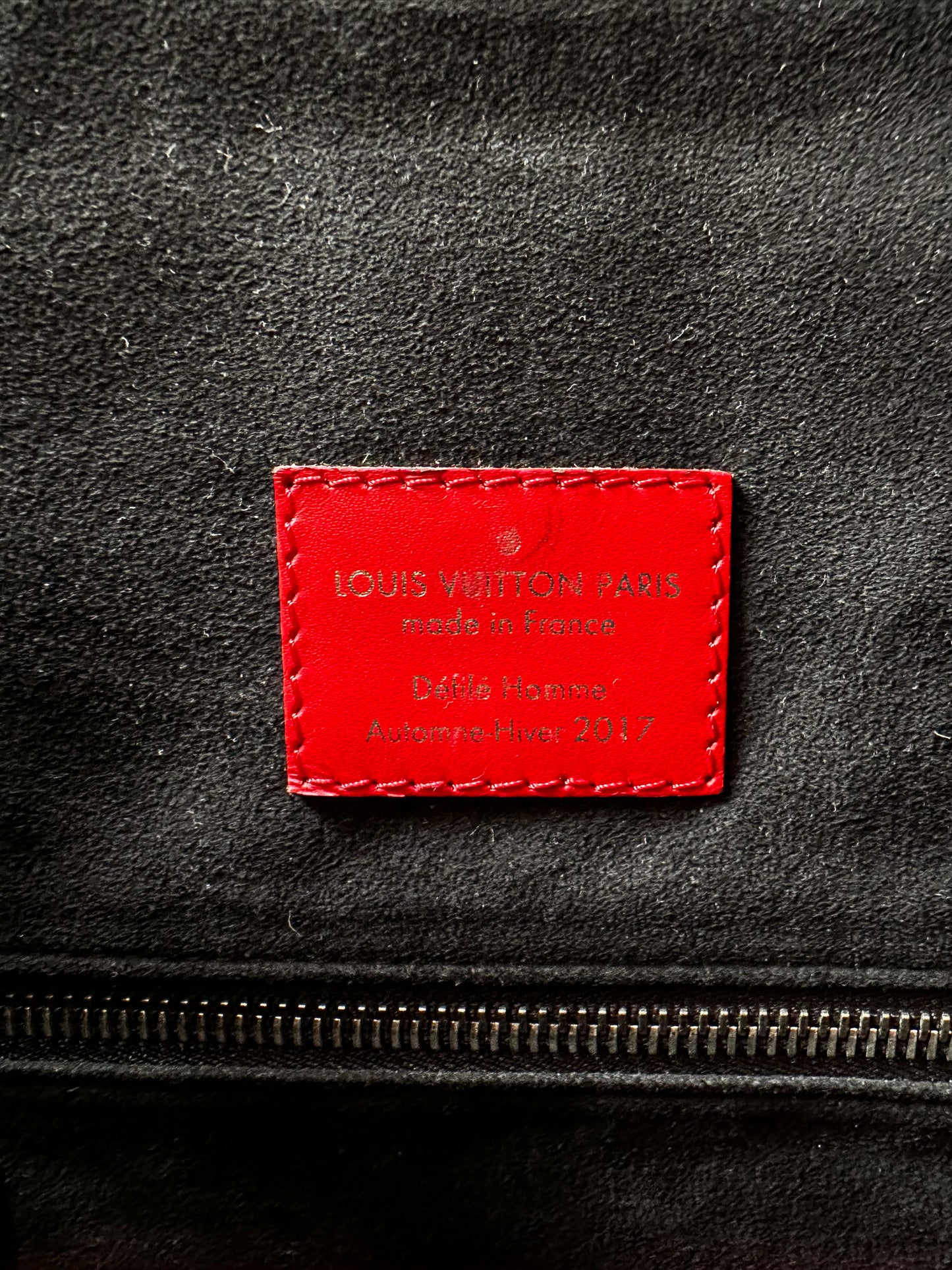 Louis Vuitton Supreme Red & White EPI Christopher Backpack