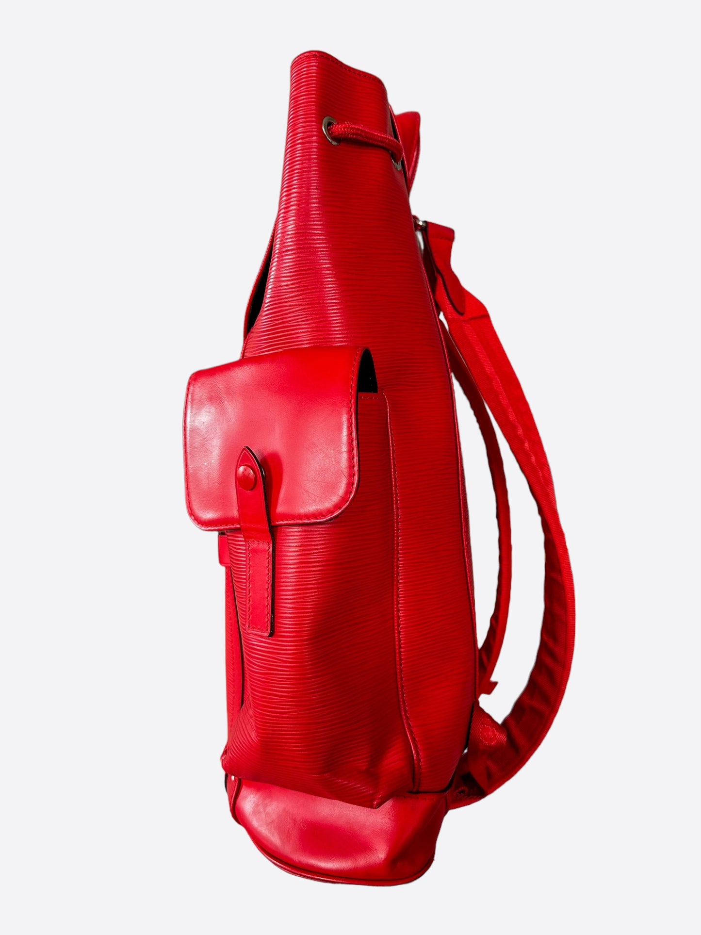 Louis Vuitton Supreme Red & White EPI Christopher Backpack