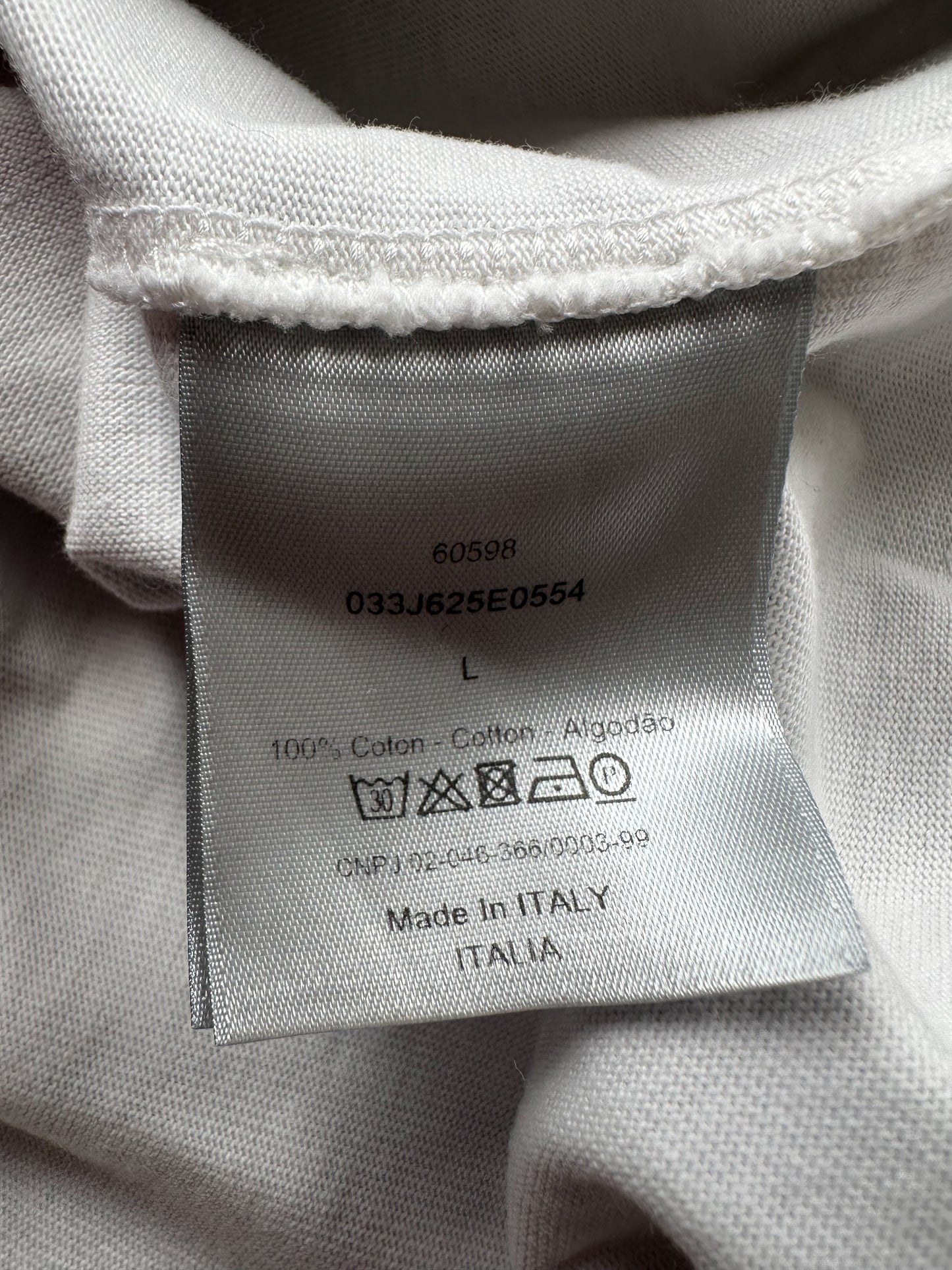 Dior Stussy Grey & White Logo T-Shirt