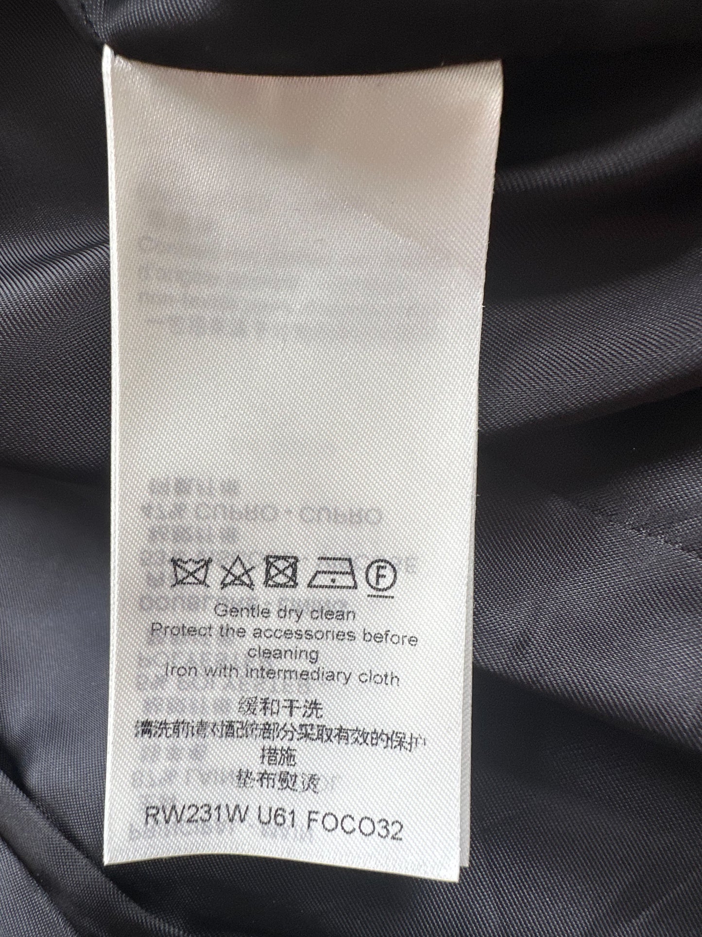 Louis Vuitton Black Glitter Monogram Women's Coat