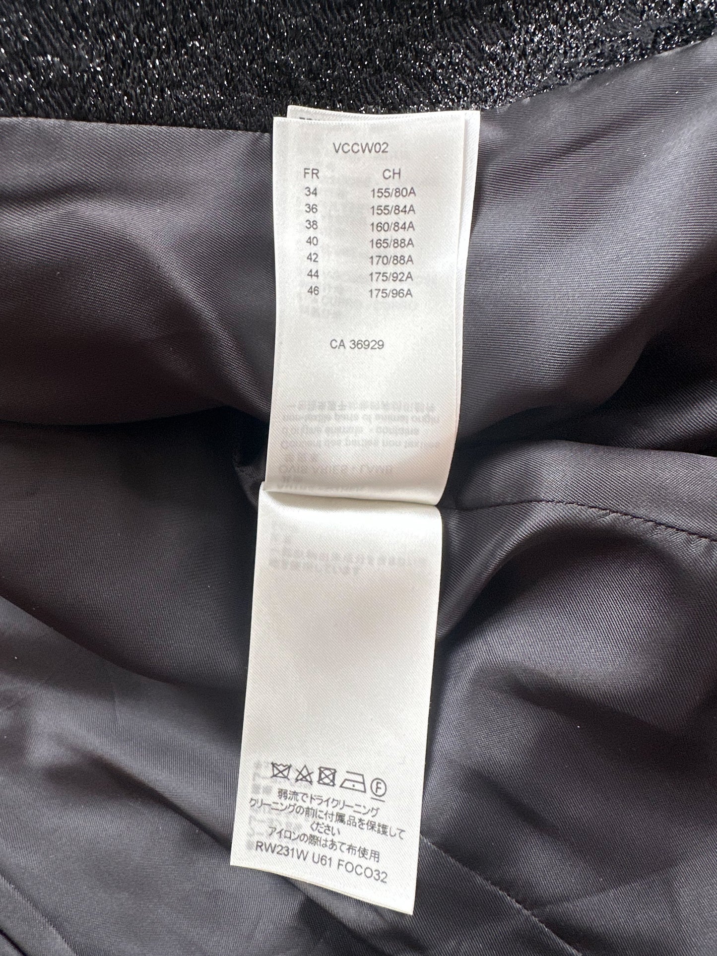 Louis Vuitton Black Glitter Monogram Women's Coat