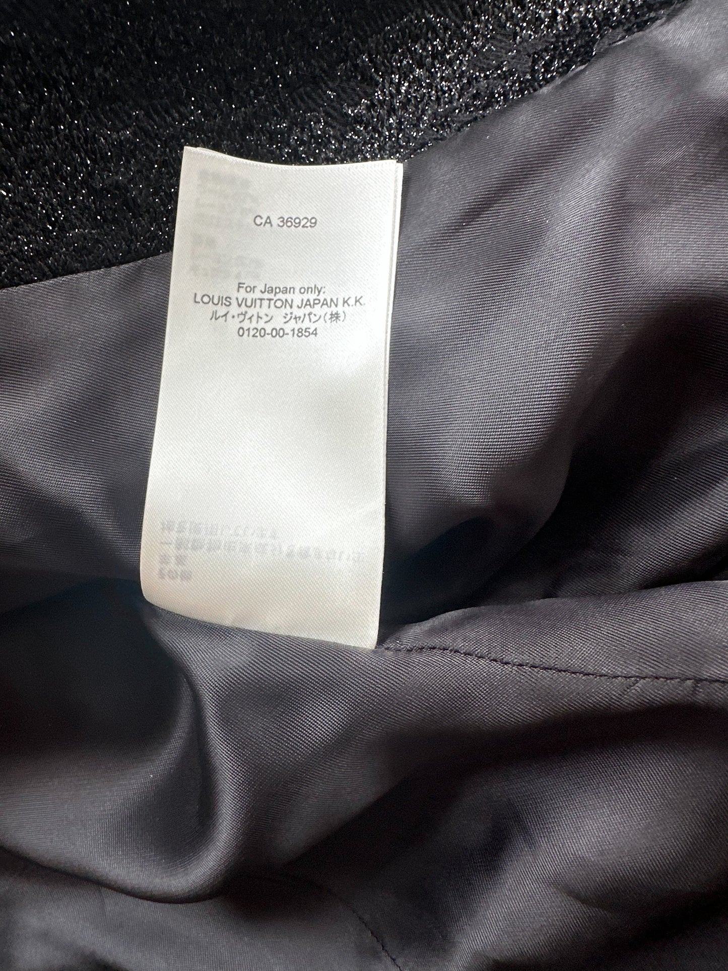 Louis Vuitton Black Glitter Monogram Women's Coat