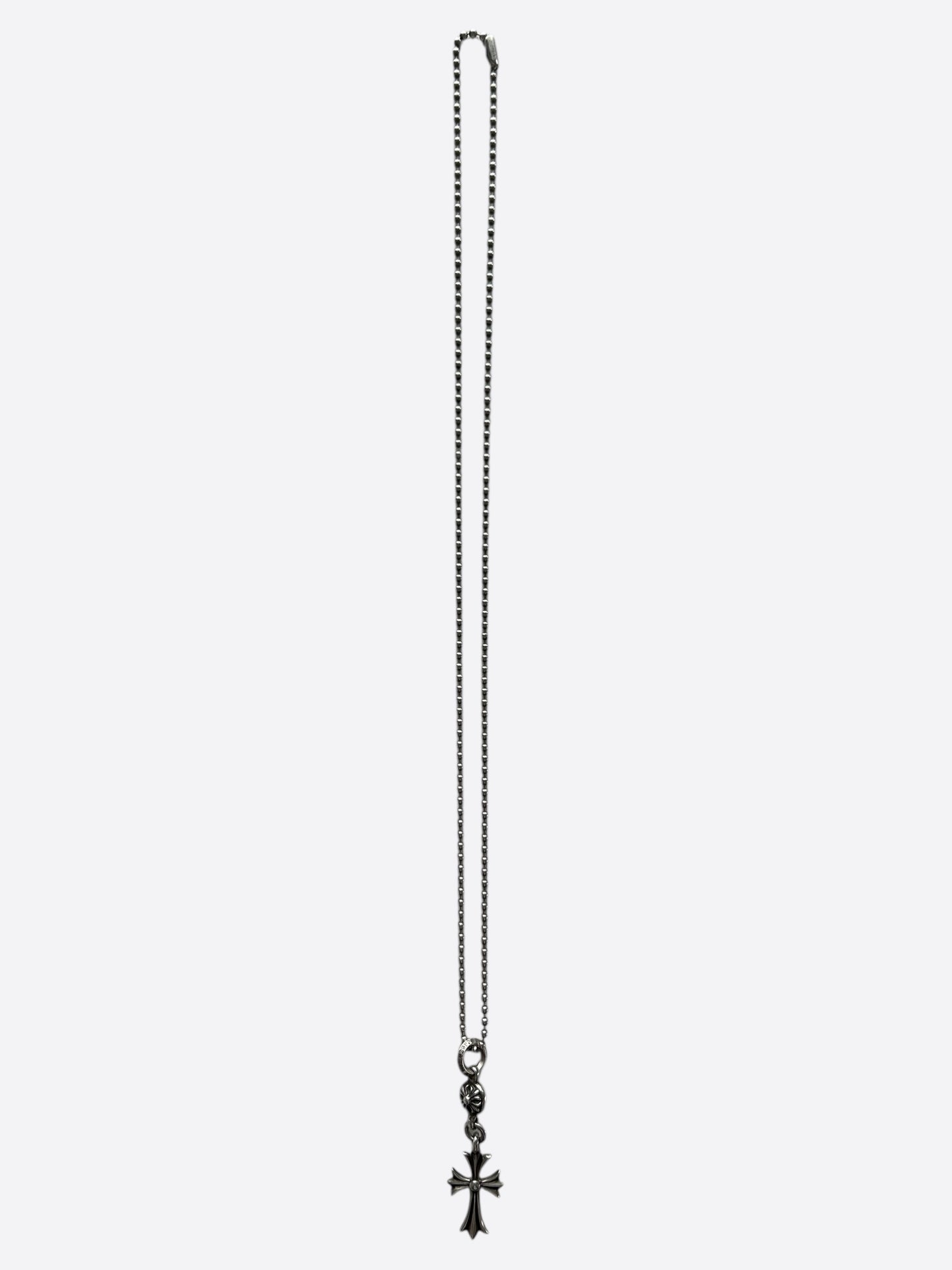 Chrome Hearts Silver Cross Pendant Necklace