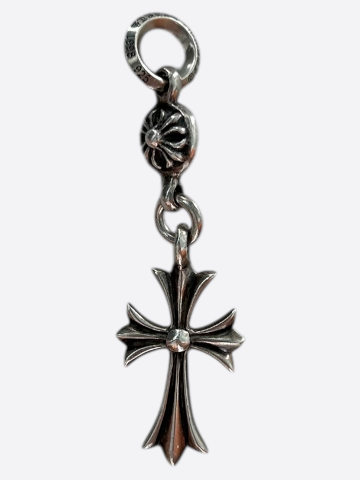 Chrome Hearts Silver Cross Pendant Necklace