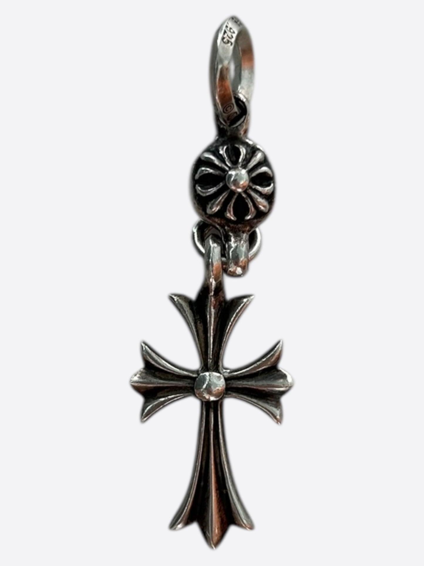 Chrome Hearts Silver Cross Pendant Necklace