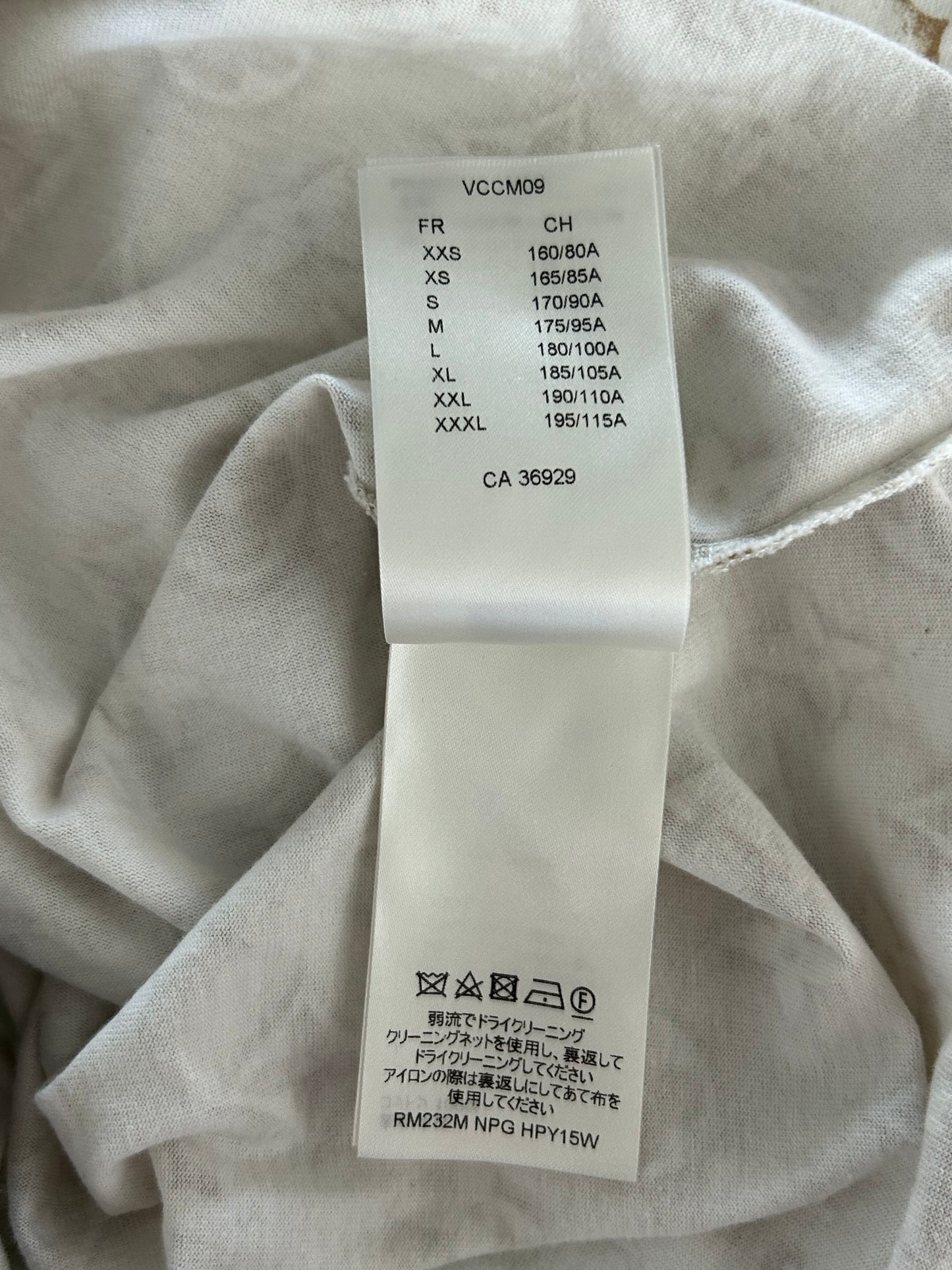 Louis Vuitton White & Tan Monogram T-Shirt
