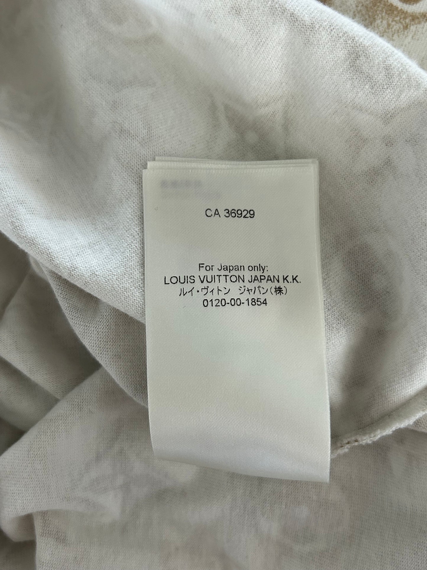Louis Vuitton White & Tan Monogram T-Shirt