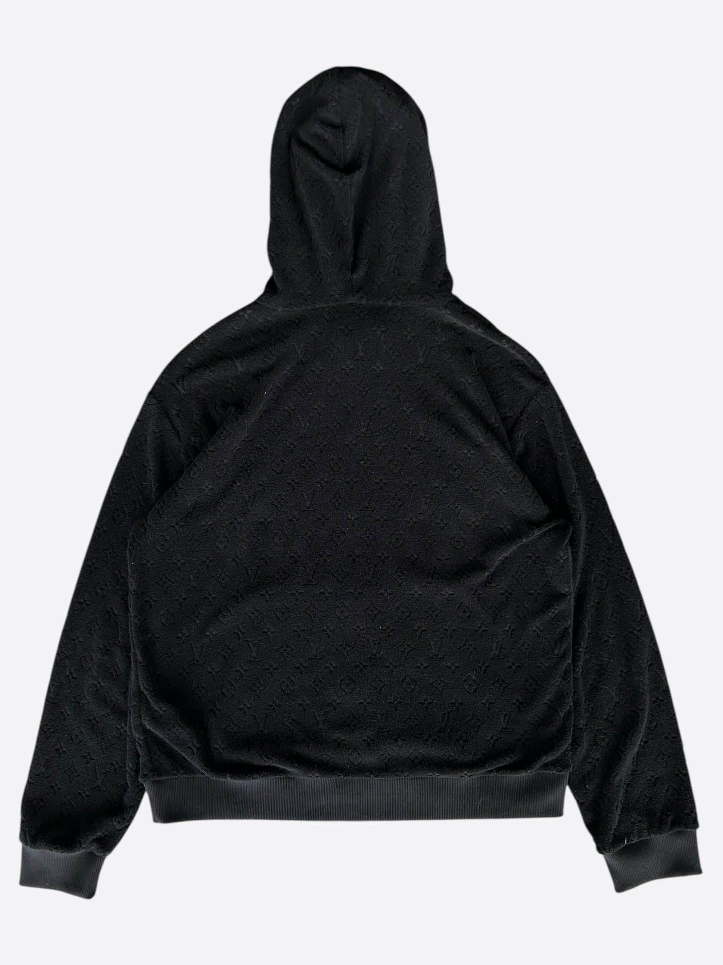 Louis Vuitton Black Monogram Towel Zip Up Hoodie