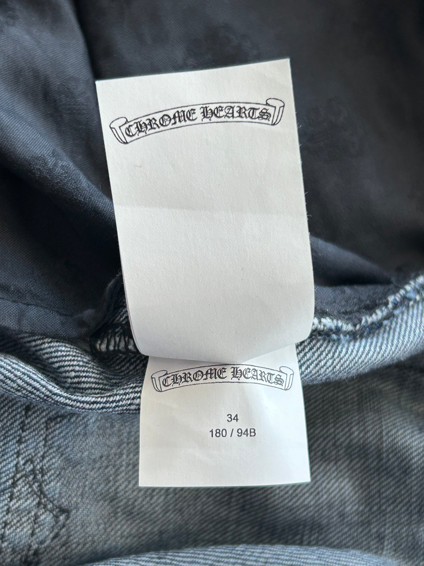 Chrome Hearts Blue Multicolor Cross Patch Jeans