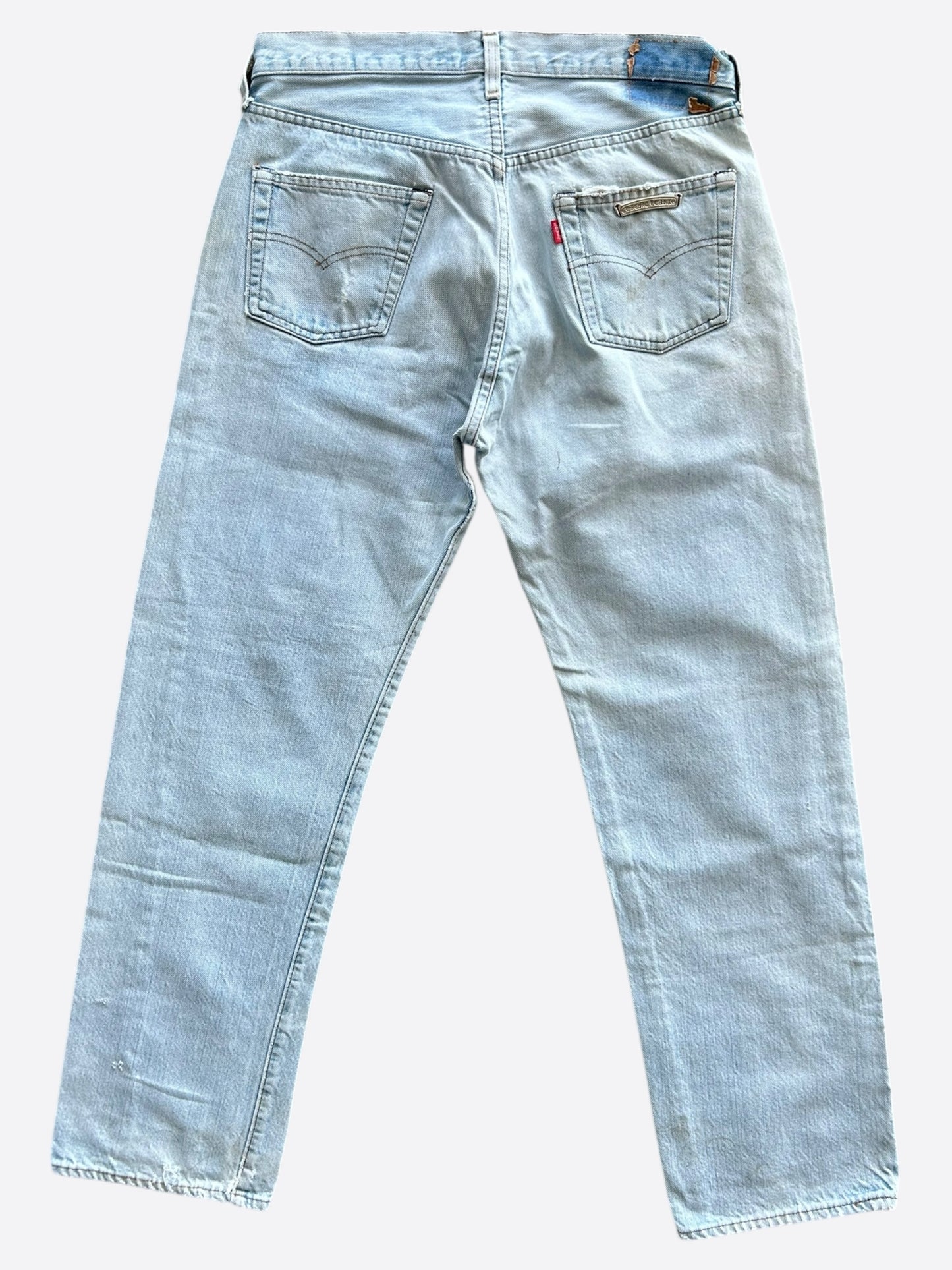 Chrome Hearts Levis Blue Distressed Jeans