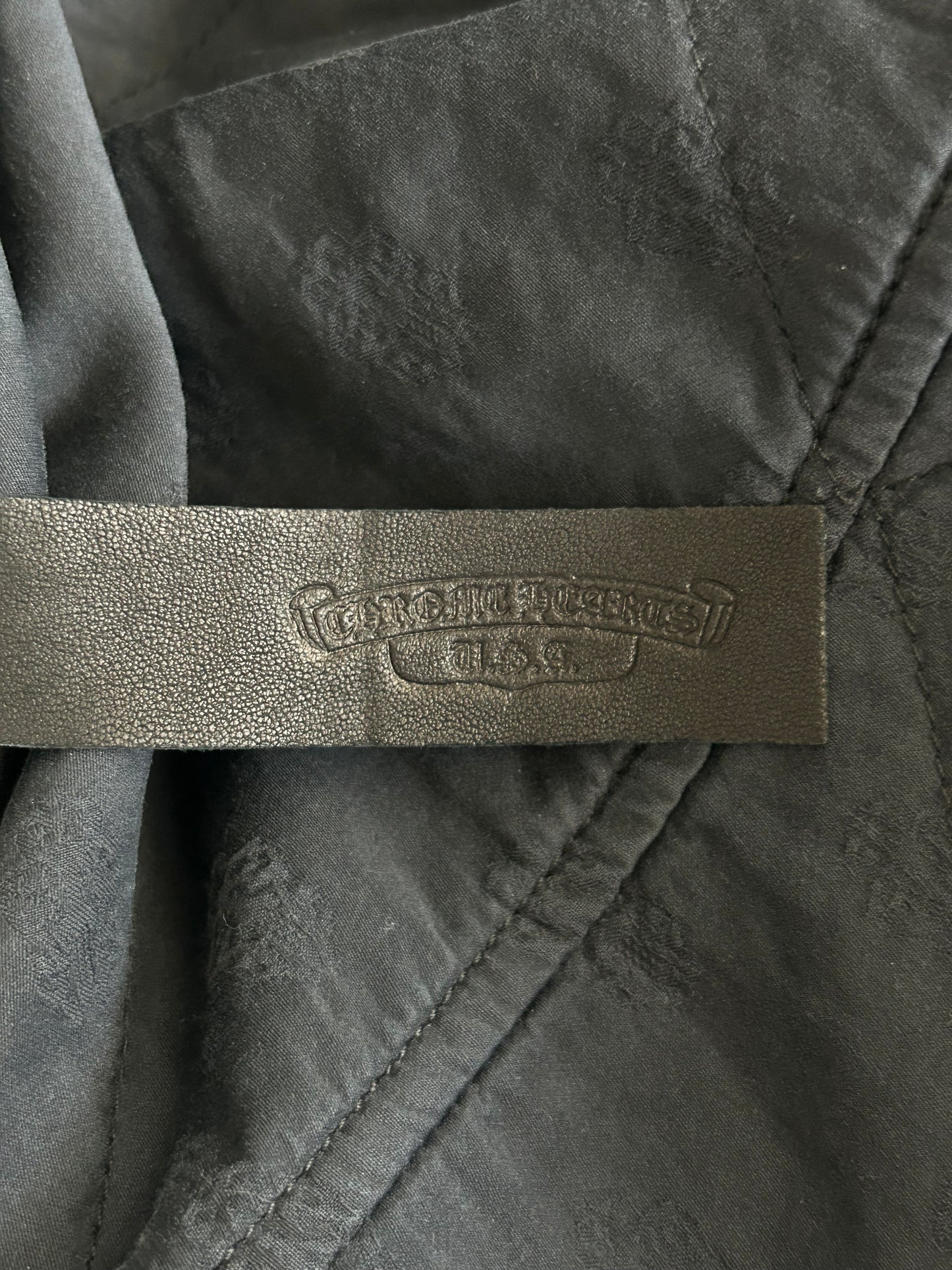 Chrome Hearts Blue & White Script Padded Denim Jacket