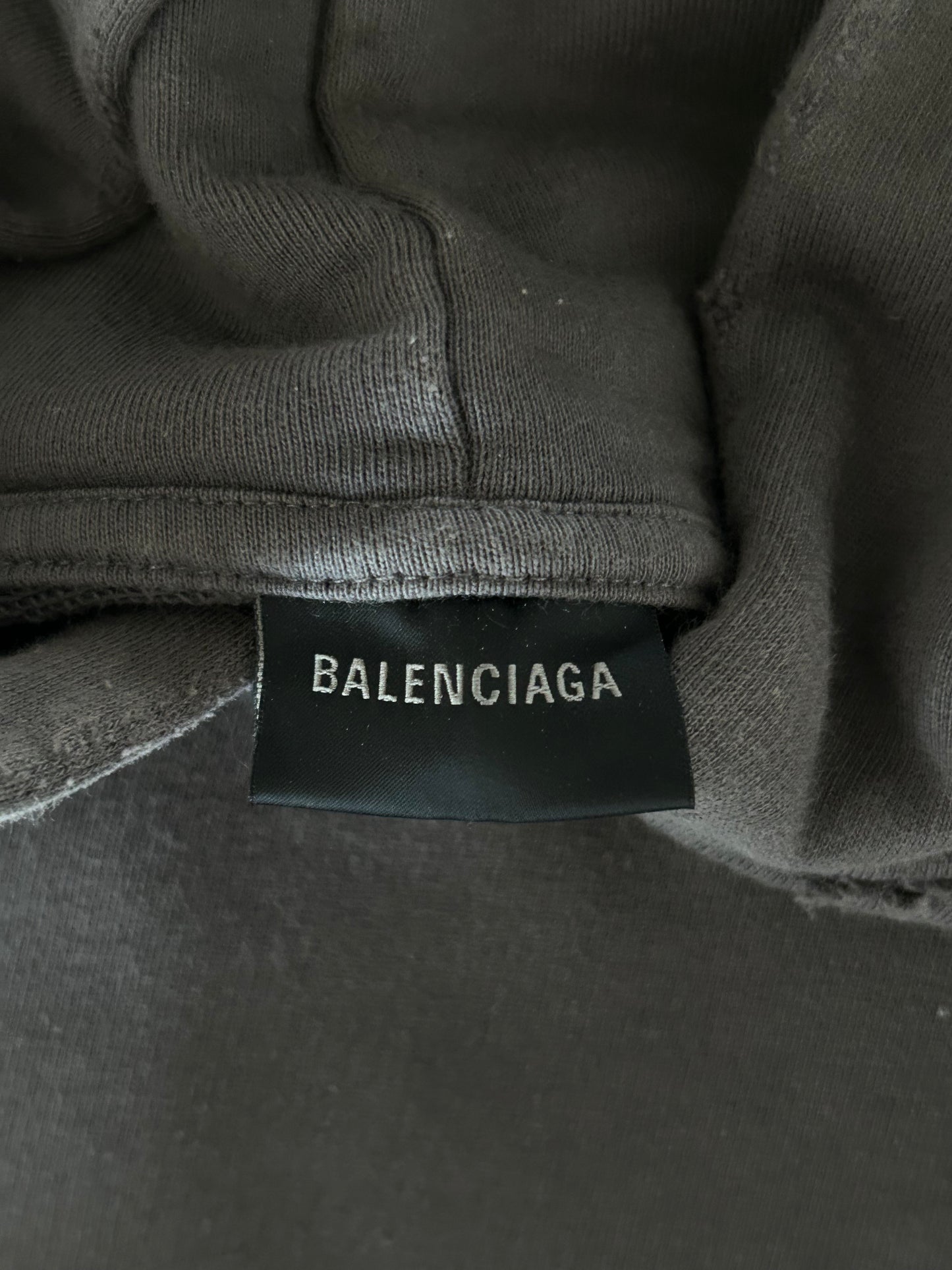 Balenciaga Black & White Campaign Logo Hoodie