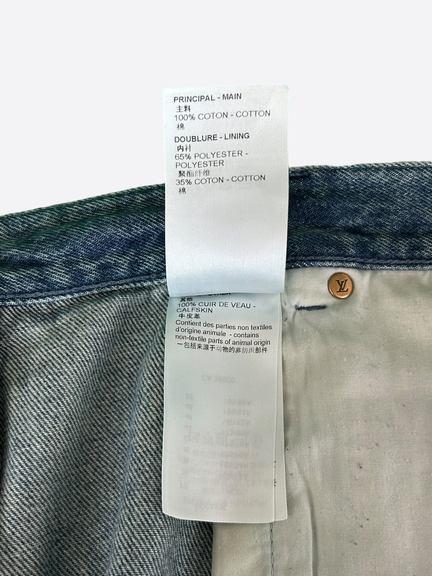 Louis Vuitton Blue Monogram Carpenter Denim Shorts