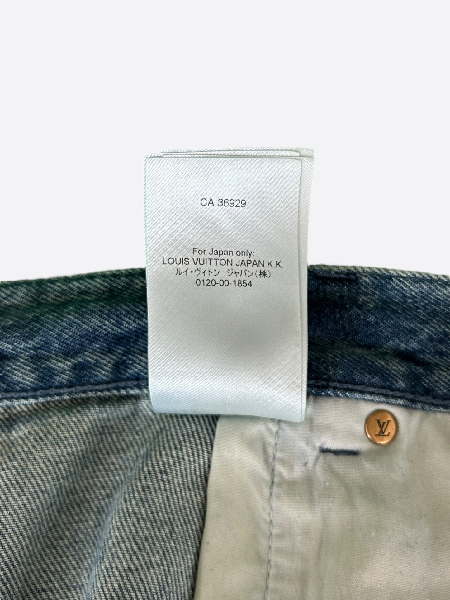 Louis Vuitton Blue Monogram Carpenter Denim Shorts