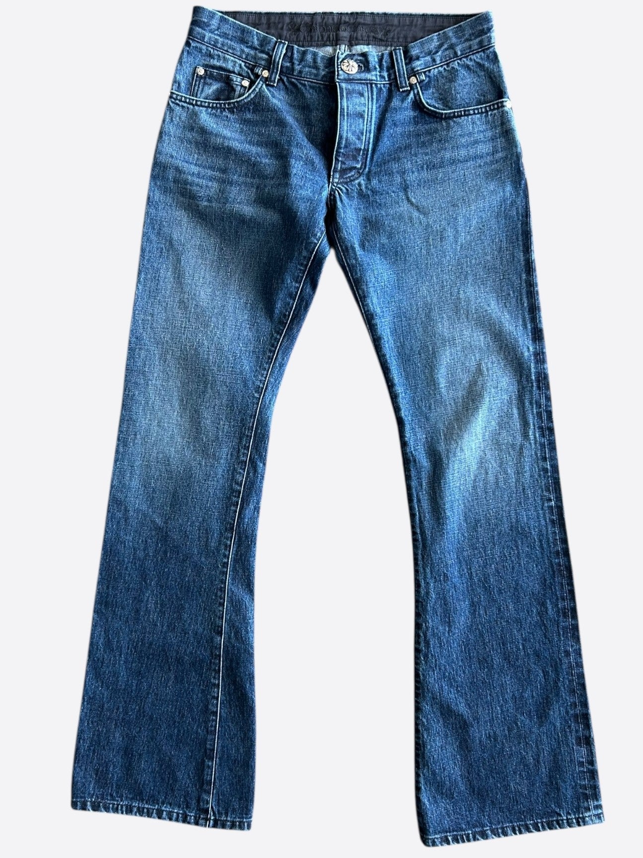 Chrome Hearts Blue Flared Jeans