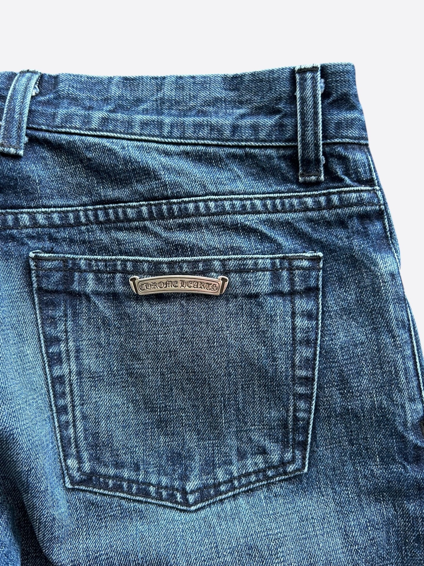 Chrome Hearts Blue Flared Jeans