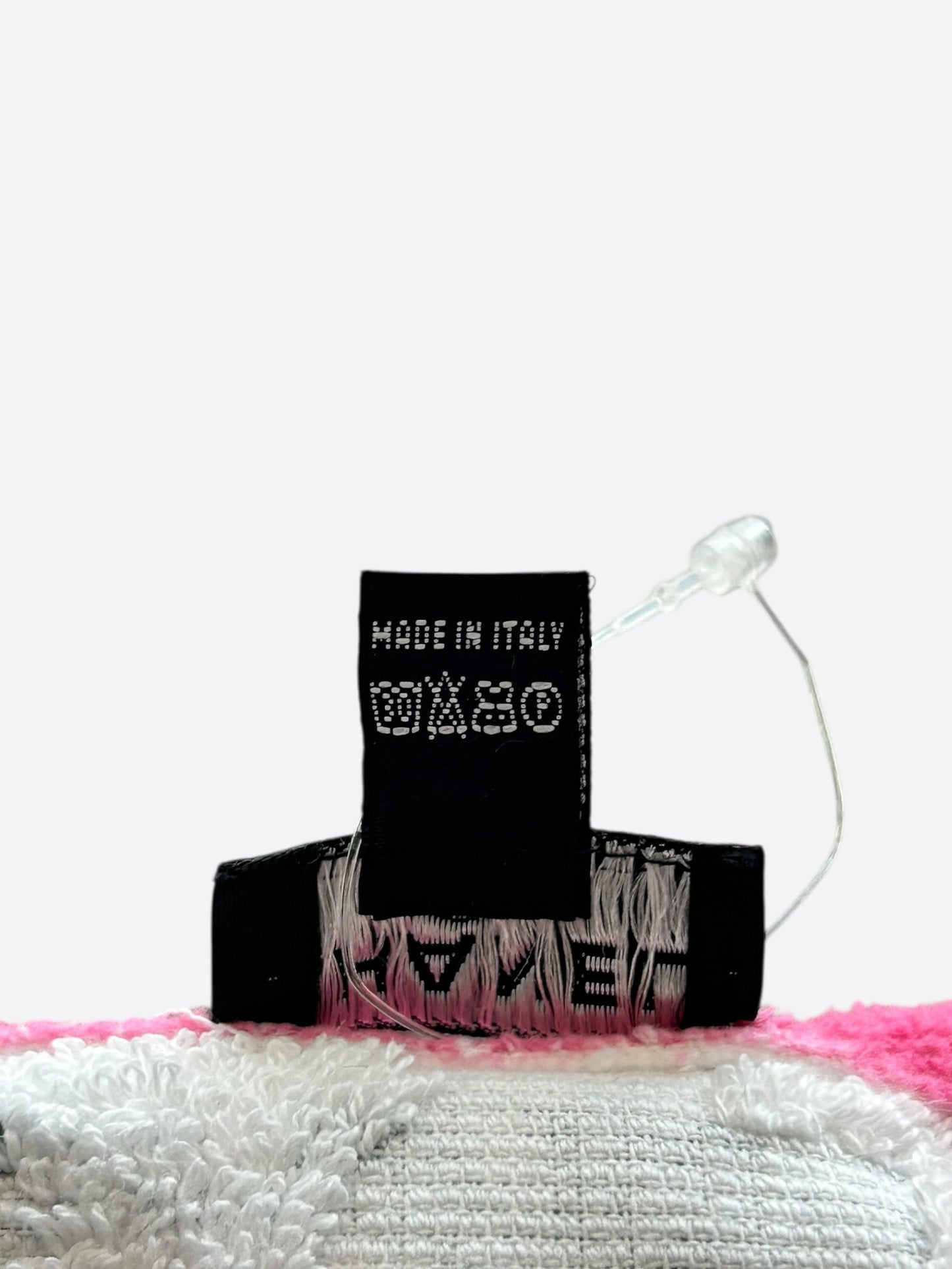 Chanel Pink & White CC Logo Large Beach Towel